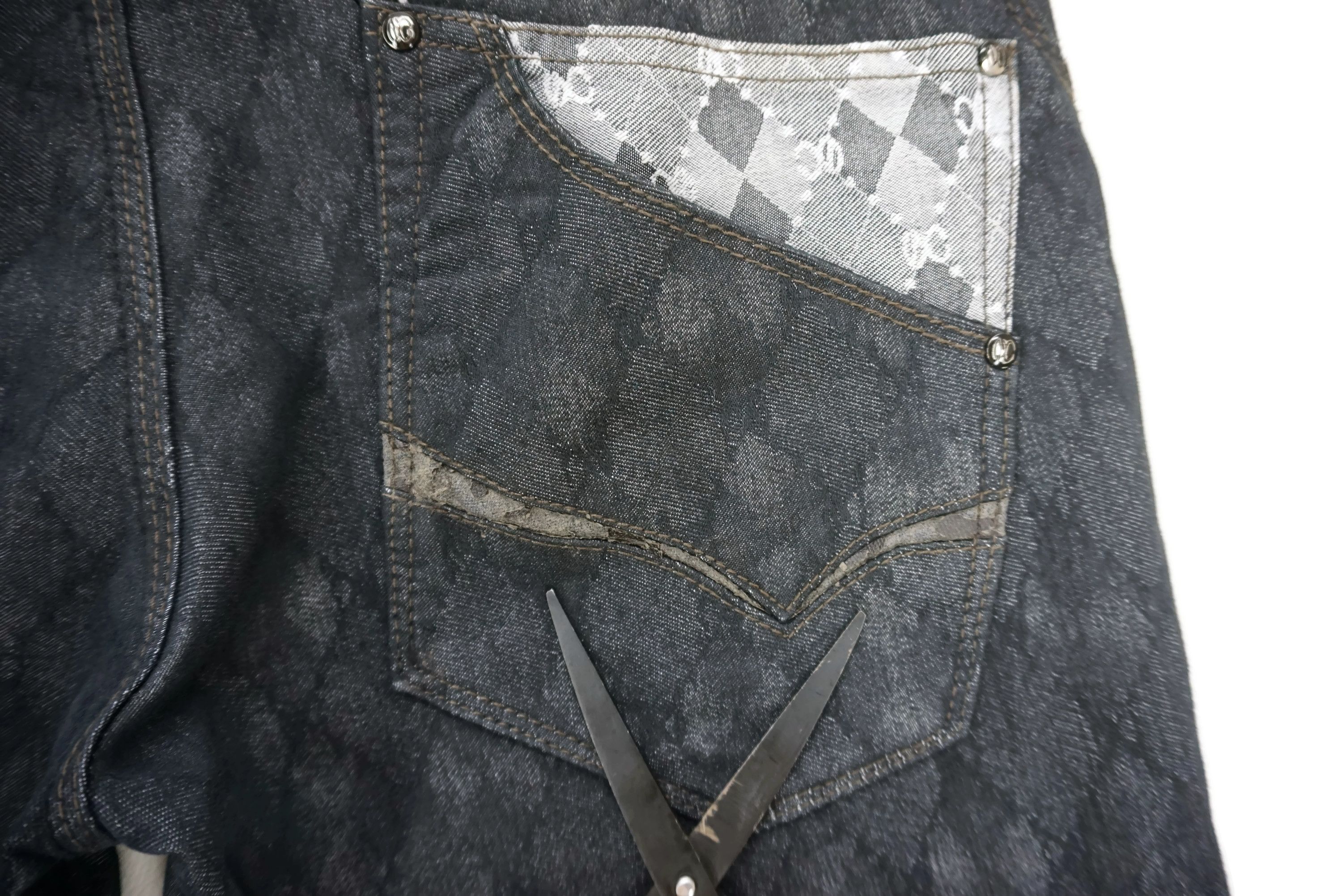Japanese Brand Nicole Jeans Fit W33xL26.5 Matsuda Low-Rise Cropped Monogram Size US 30 / EU 46 - 8 Thumbnail