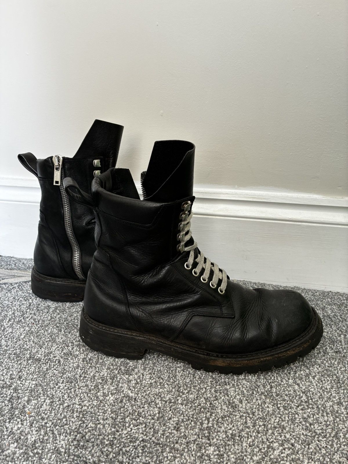 Rick Owens Rick Owen’s Combat Boots Size US 10 / EU 43 - 1 Thumbnail