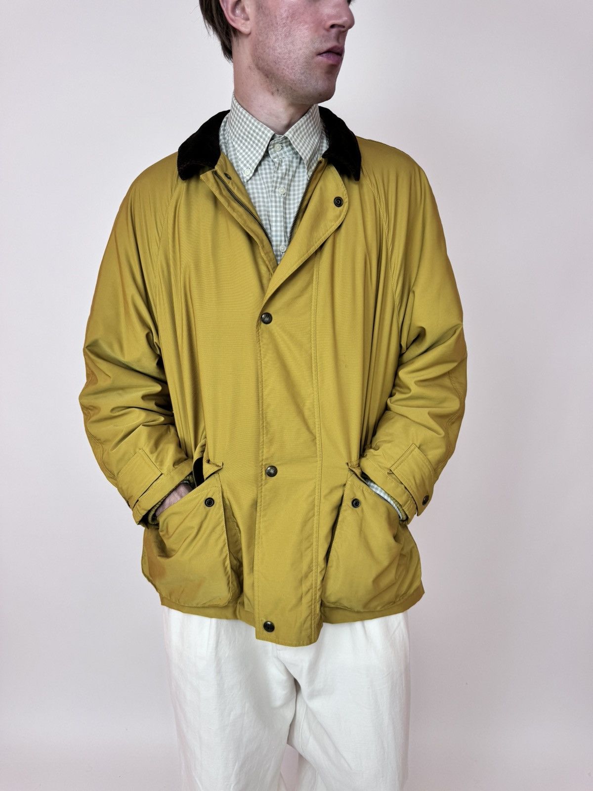 Herno Vintage Mens HERNO hunting Yellow Coat Jacket Heritage Size US L / EU 52-54 / 3 - 2 Thumbnail
