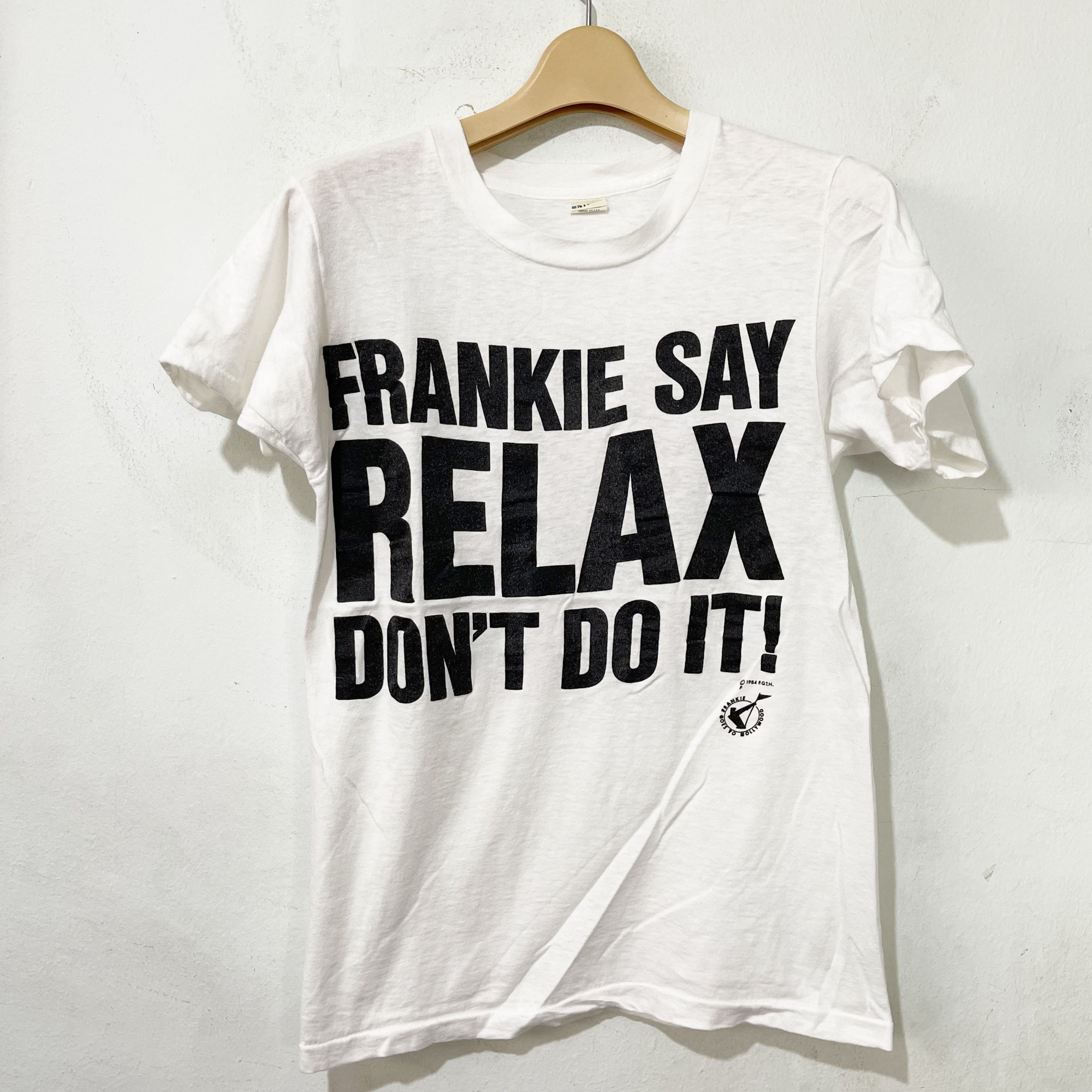 Vintage Vintage 1984 Frankie Say Relax T-Shirt Size US XXS / EU 40 - 1 Thumbnail