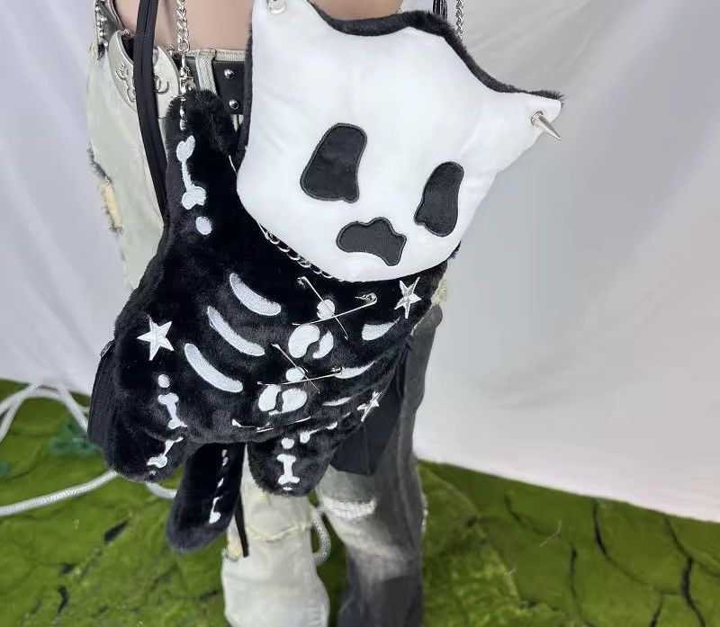 Other Cartoon Gothic Punk Capacity Doll Fluffy Shoulder Backpack Size ONE SIZE - 4 Thumbnail