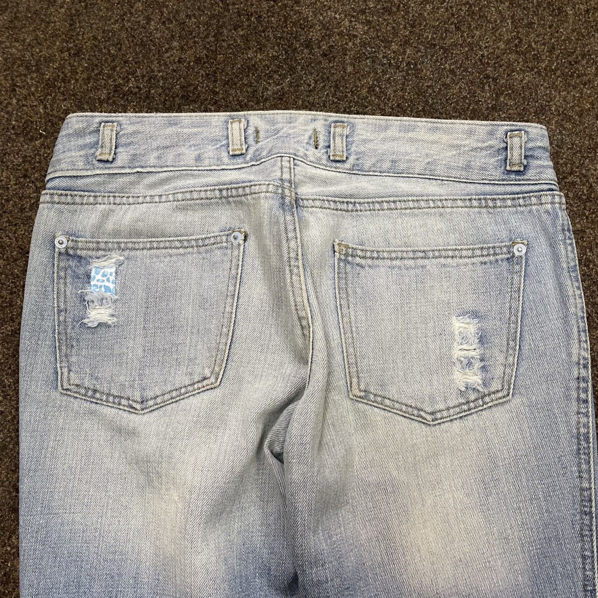 Vintage Y2K Baggy Distressed Flared Jeans Wide Leg Grunge Skater Size 34" / US 12 / IT 48 - 3 Thumbnail