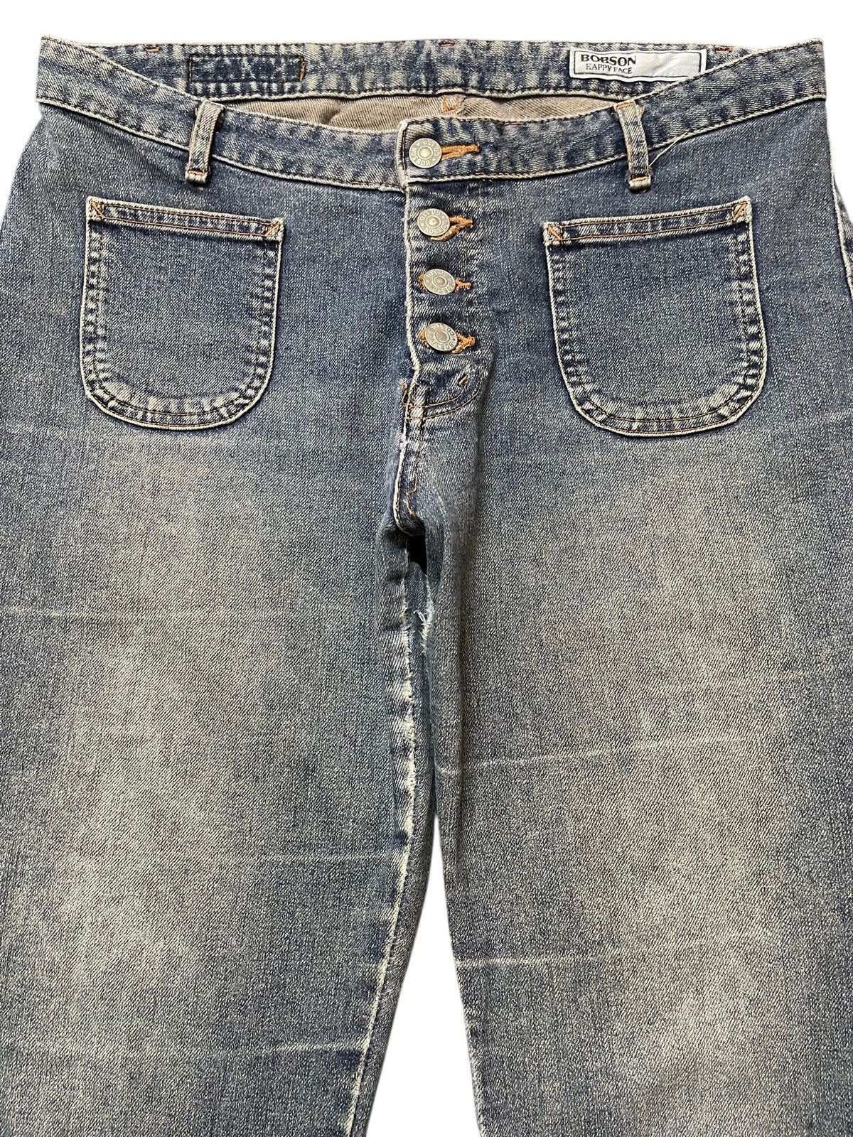 Hysteric Glamour Vintage Japanese Brand Blue Faded Wash Style Flared Wide Leg Size US 31 - 3 Thumbnail