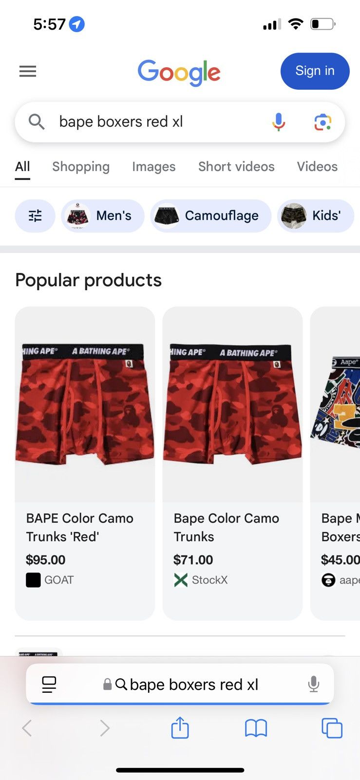 Bape Bape boxers Size 36 - 3 Thumbnail