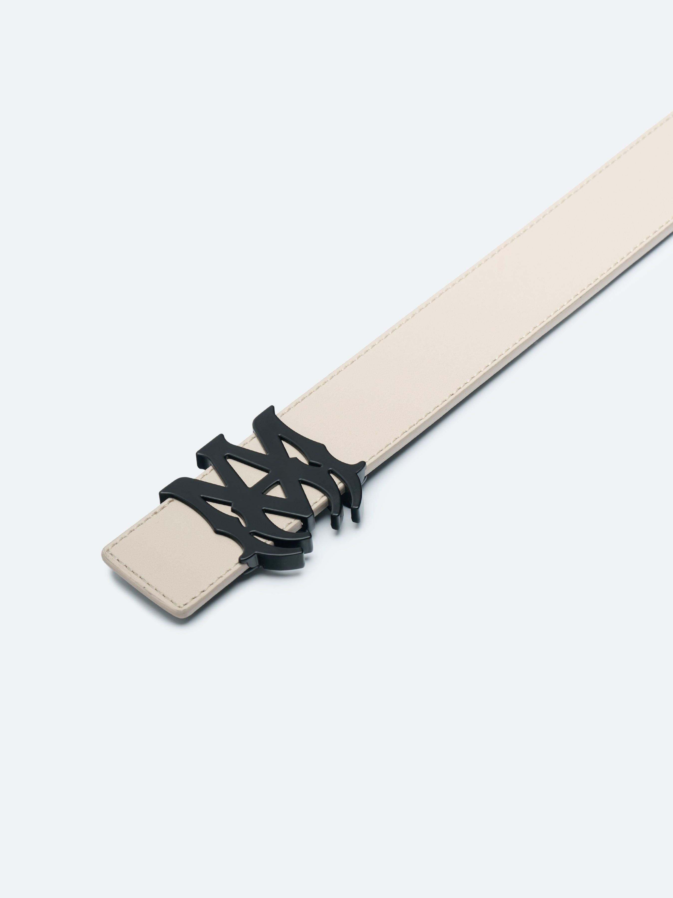 Amiri oc11z0325 Size: 90 / 4cm Reversible Belt Light Beige/Black Size 34 - 3 Thumbnail