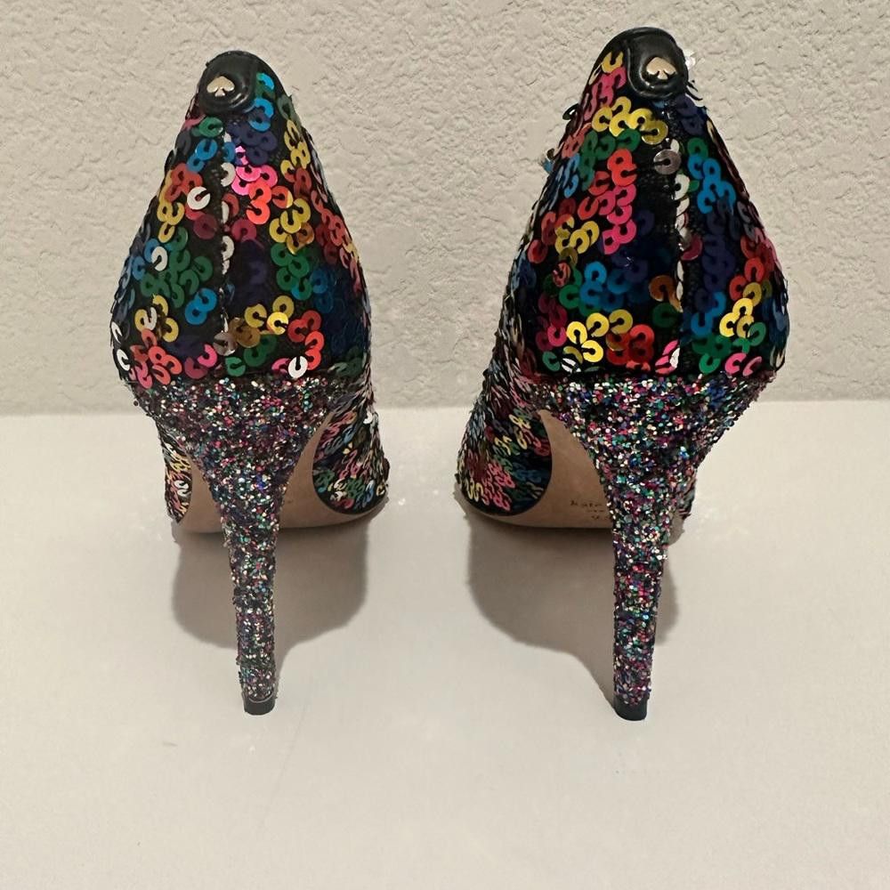Kate Spade Kate Spade Valerie Rainbow Sequin High Heel Pumps 9.5 Size US 9.5 / IT 39.5 - 4 Thumbnail
