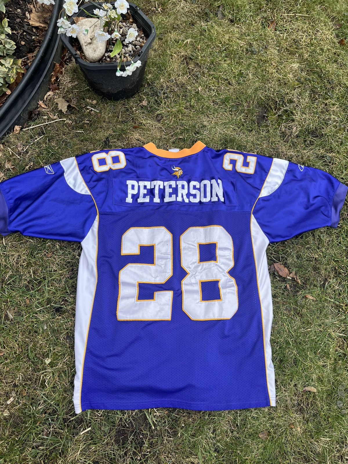 Reebok Vintage Minnesota Vikings Adrian Peterson Jersey Y2K🌴 Size US XL / EU 56 / 4 - 2 Thumbnail