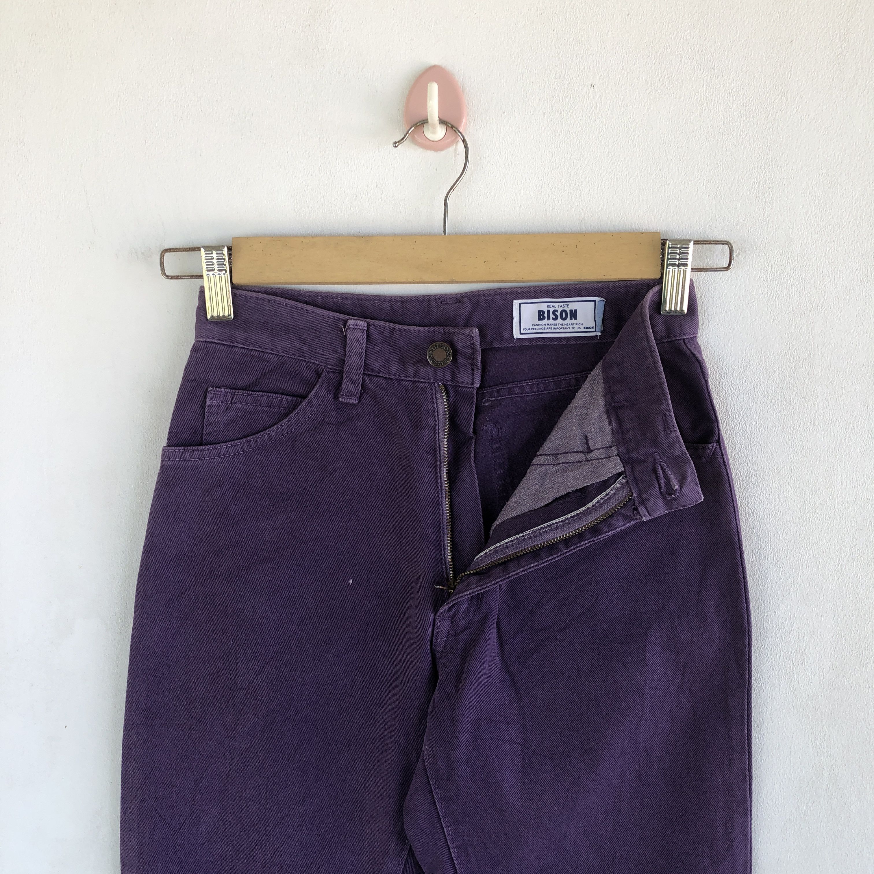 Vintage Vintage 70s Bison Jeans Purple Baggy Bison Denim Pants Size 24" / US 00 / IT 34 - 5 Thumbnail