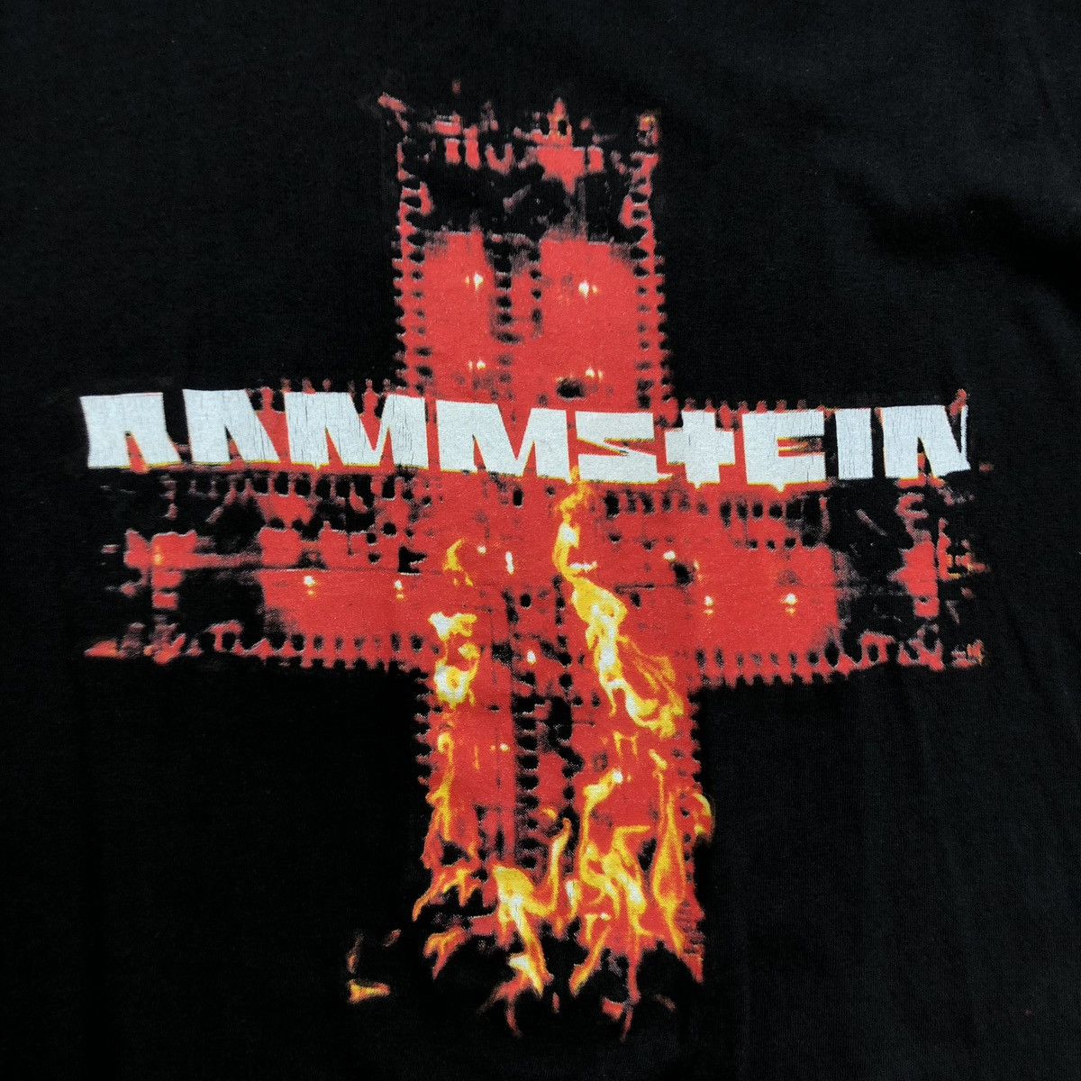Band Tees Rammstein Early 2000’s Flame Logo Vintage T-Shirt Black Size US M / EU 48-50 / 2 - 5 Thumbnail