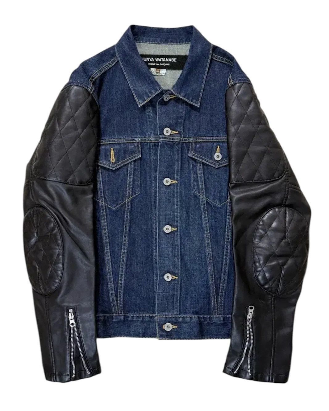 Junya Watanabe Junya Watanabe x Comme Des Garcons Leather Denim Jacket Size US M / EU 48-50 / 2 - 1 Thumbnail