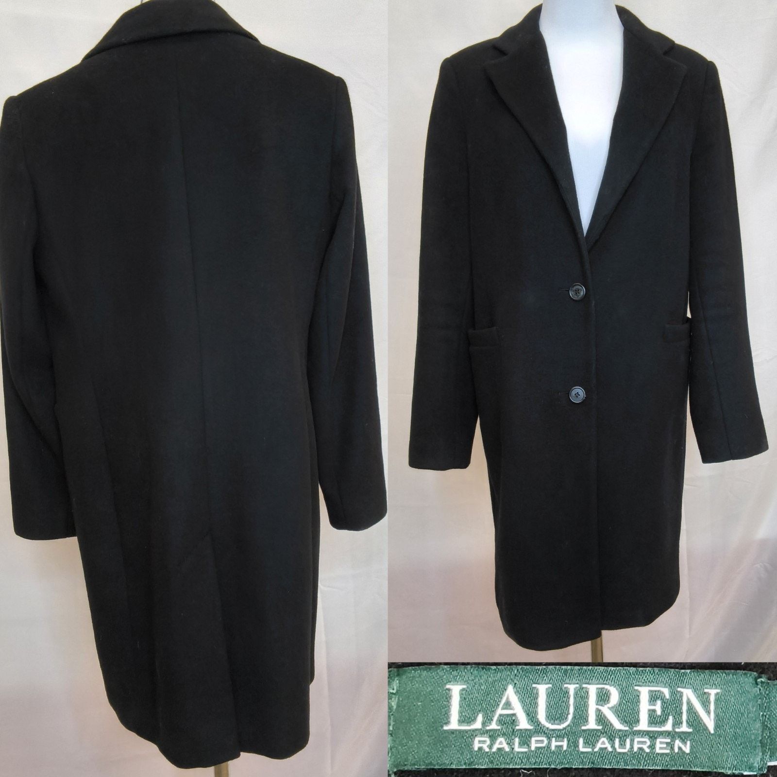 Lauren Ralph Lauren Lauren Ralph Lauren Wool Blend Pea Coat Women's 10 Black Size L / US 10 / IT 46 - 1 Thumbnail