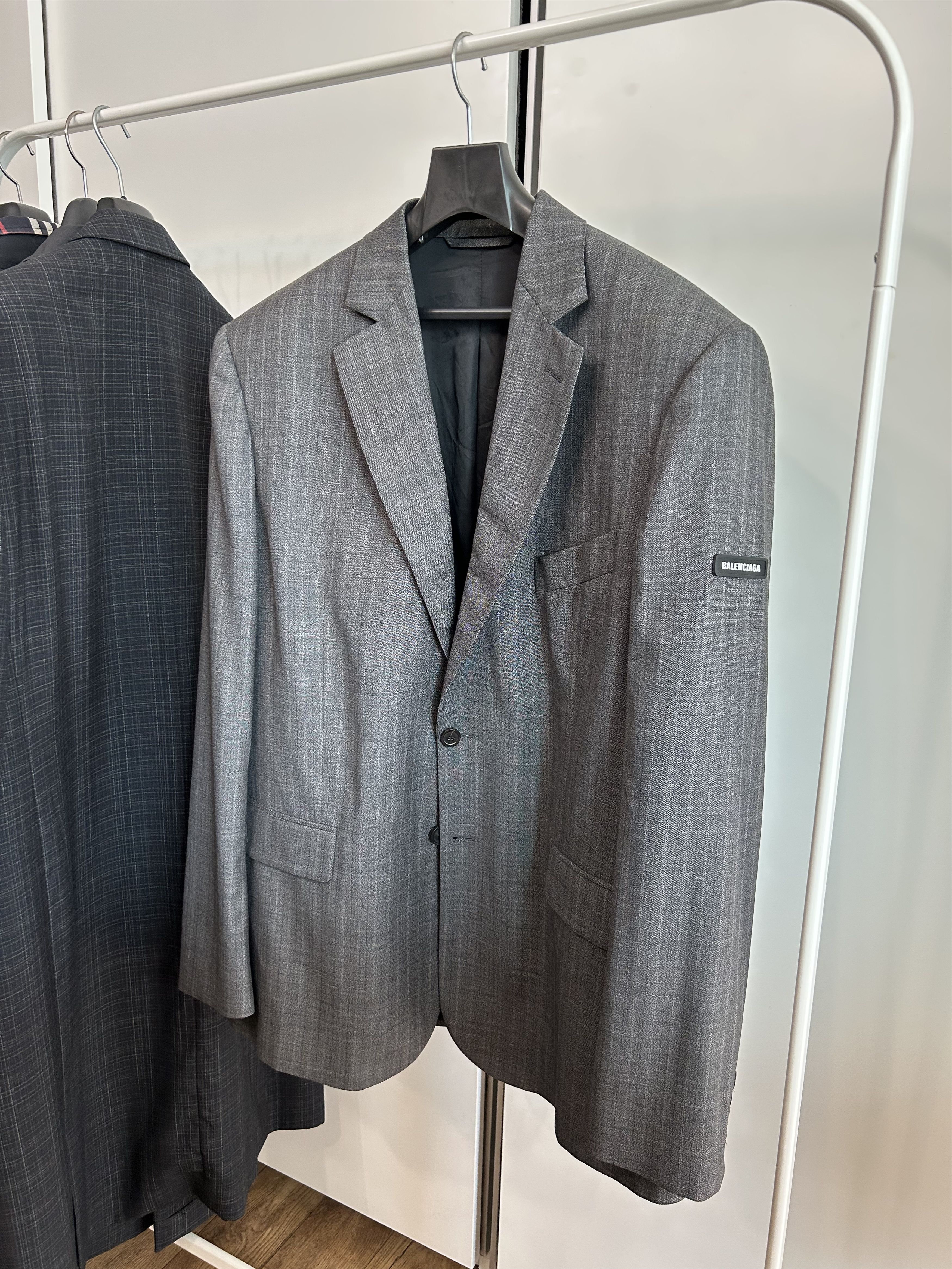 Balenciaga BALENCIAGA Washed Check Blazer Size 42R - 2 Thumbnail