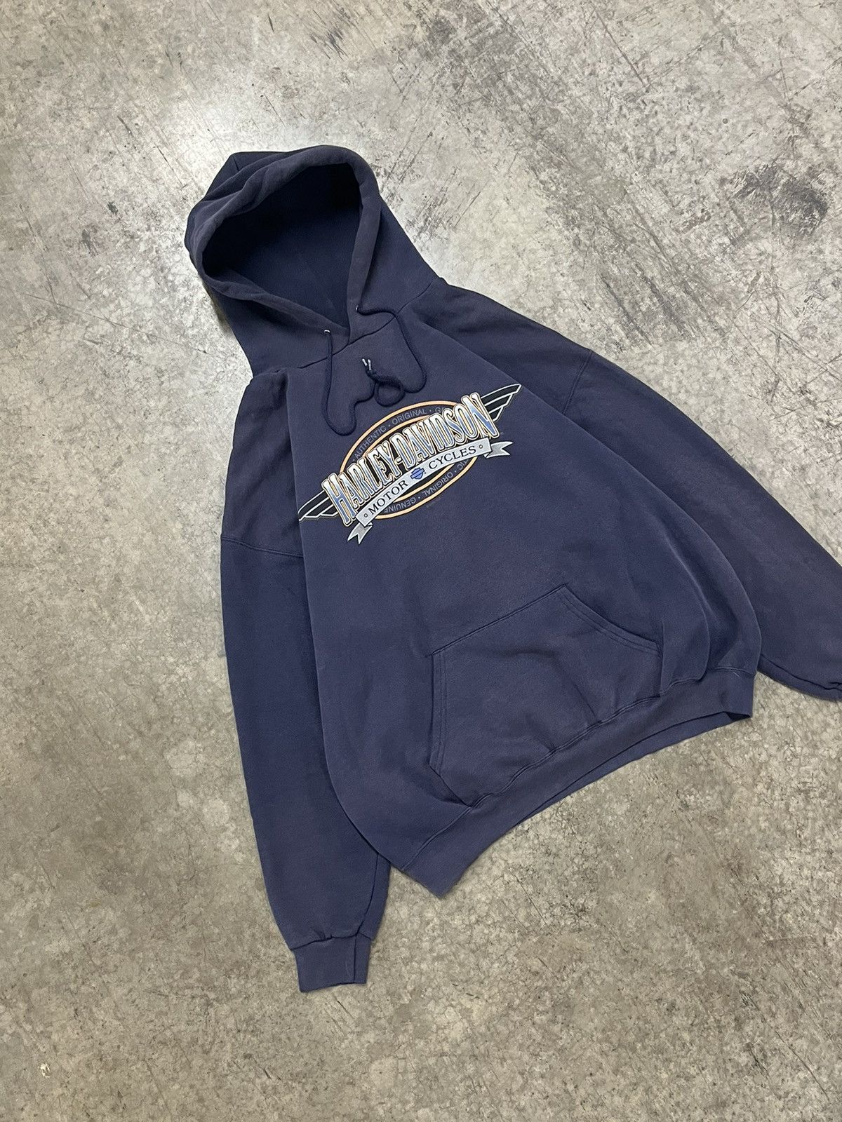 Harley Davidson × Vintage Harley Davidson vintage y2k hoodie hype boxy streetwear Size US L / EU 52-54 / 3 - 3 Thumbnail