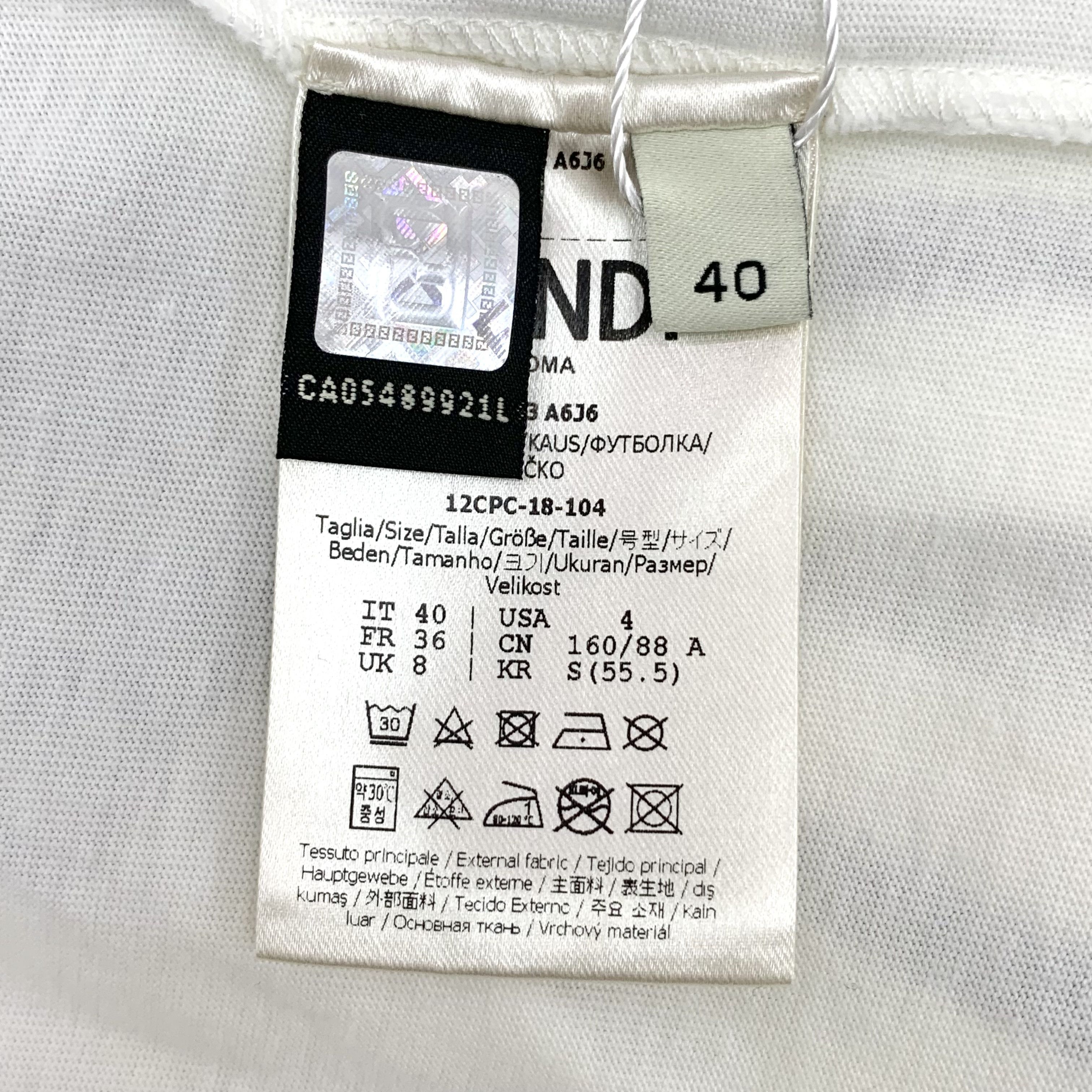 Fendi Fendi FF Logo T-Shirt White (40) Size S / US 4 / IT 40 - 6 Thumbnail