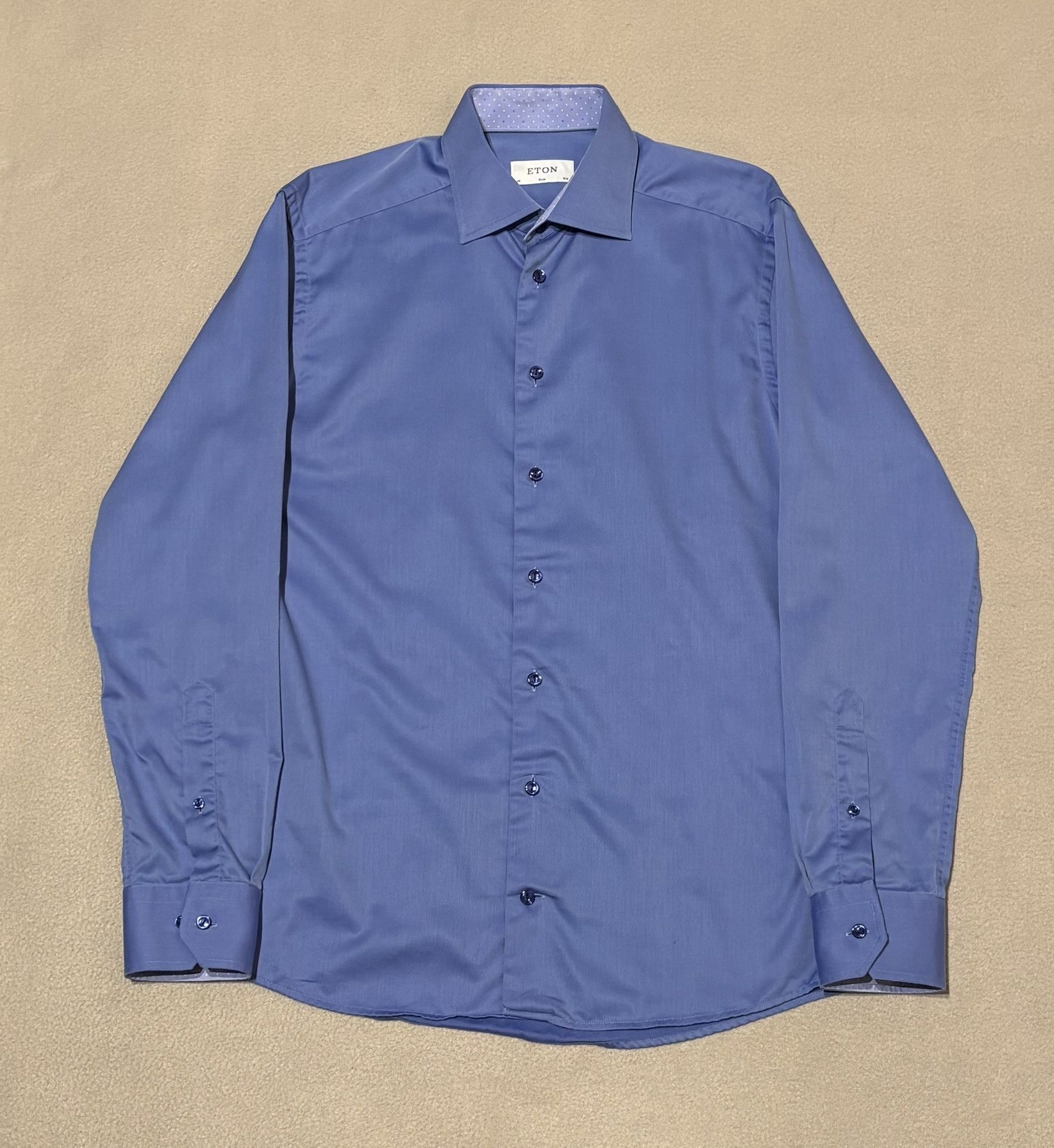 Eton Eton Slim Blue Shirt Size 40 Size US M / EU 48-50 / 2 - 5 Thumbnail