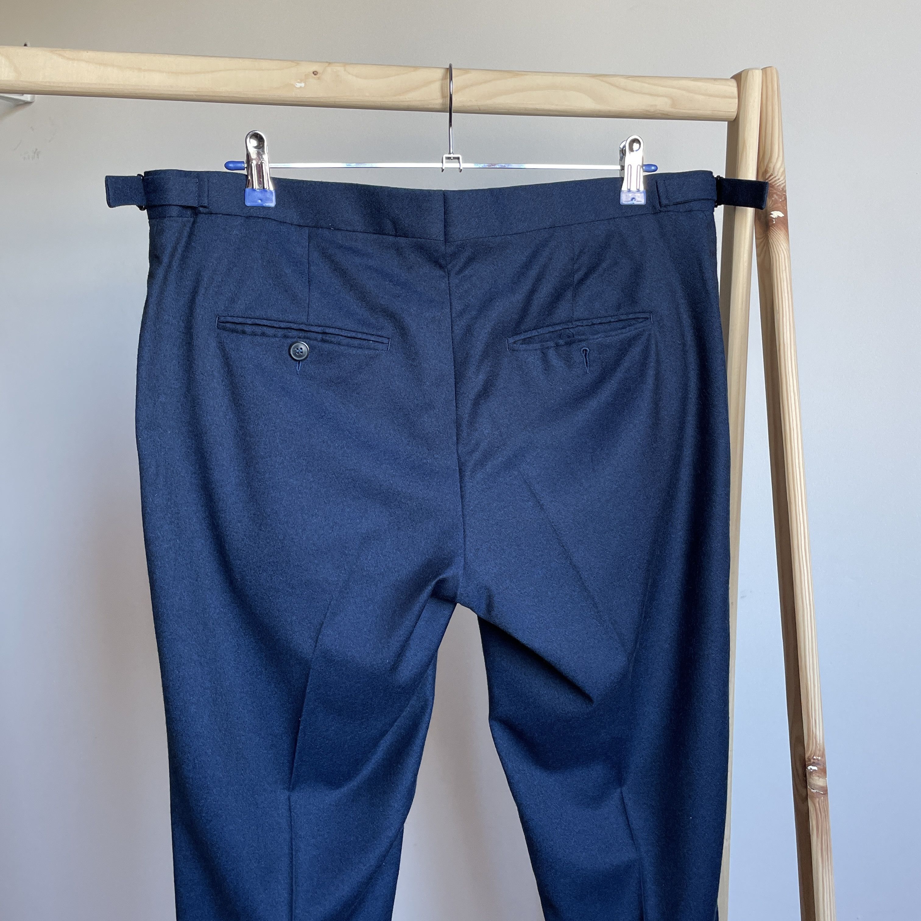 Other Clements and Church Bespoke 3 Pieces Navy Wool Suit Size 44R - 16 Thumbnail