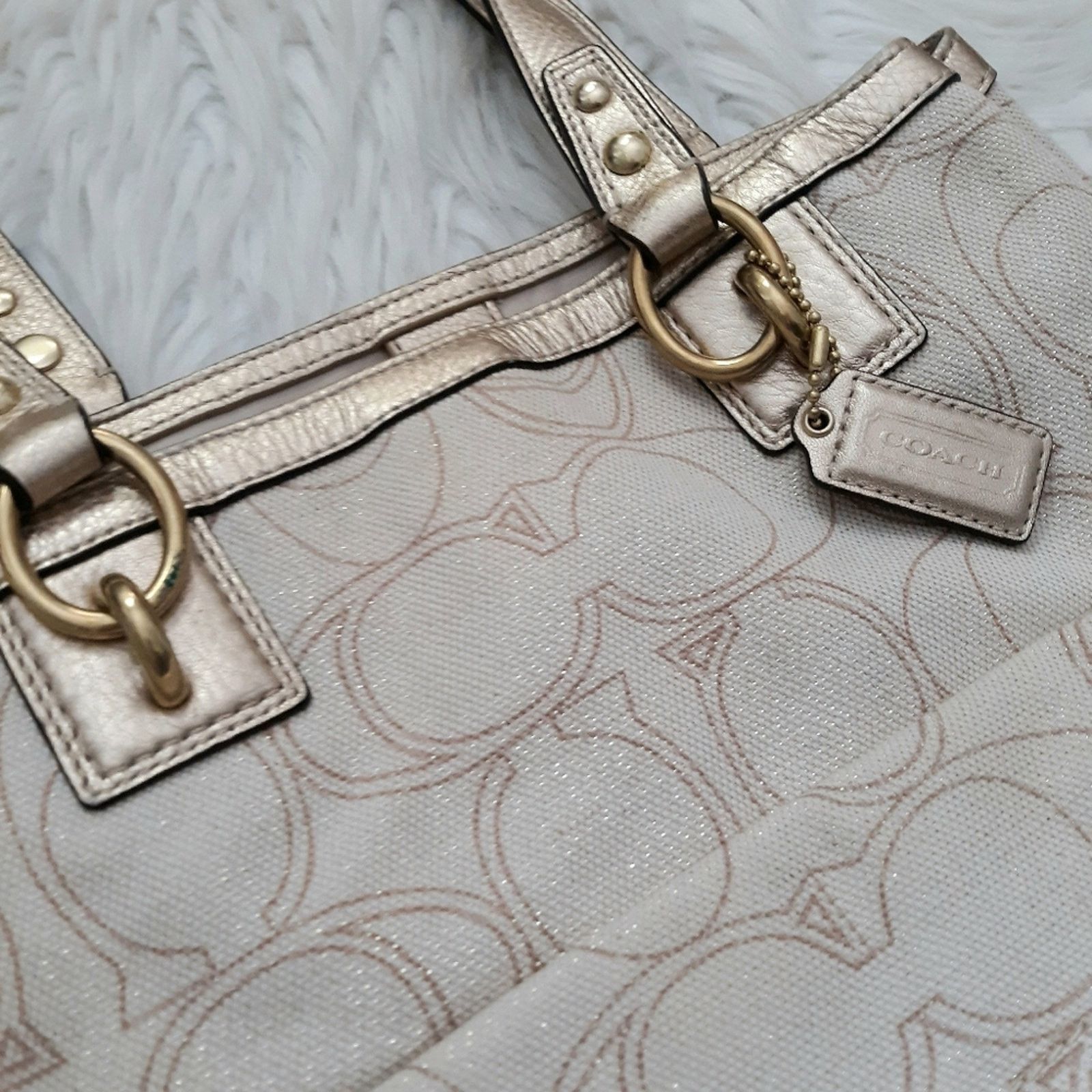 Coach Coach Penelope Linen/Leather Handbag Size ONE SIZE - 4 Thumbnail