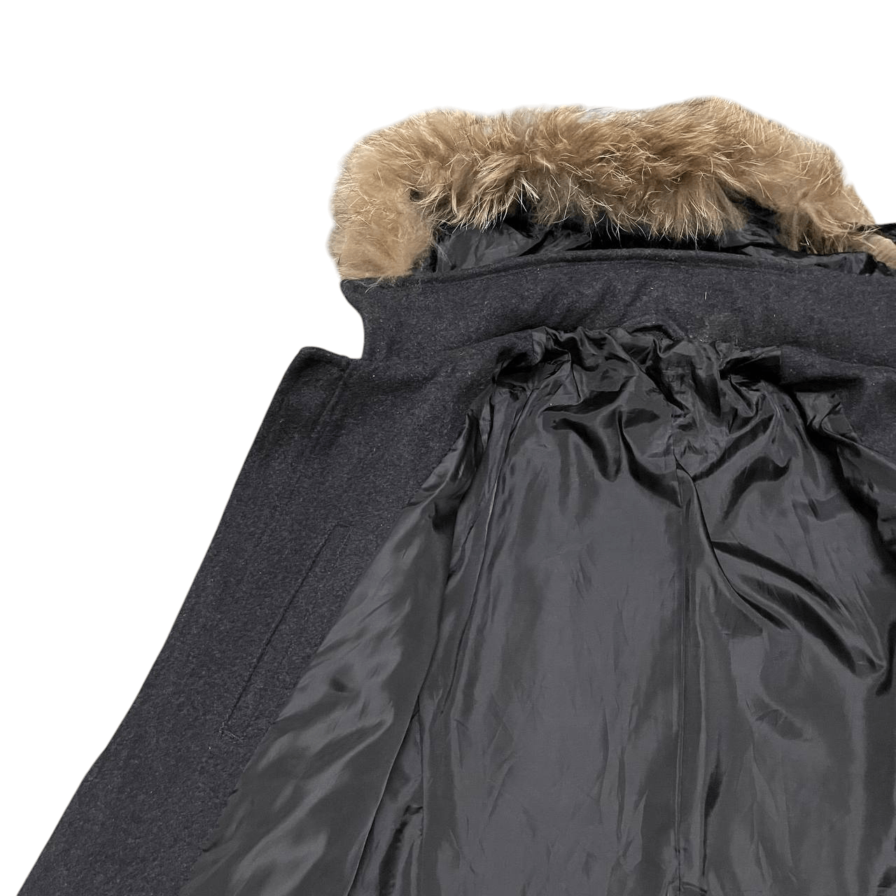 semanticdesign Semantic Design Wool Fur Hooded Jacket Size US M / EU 48-50 / 2 - 9 Thumbnail