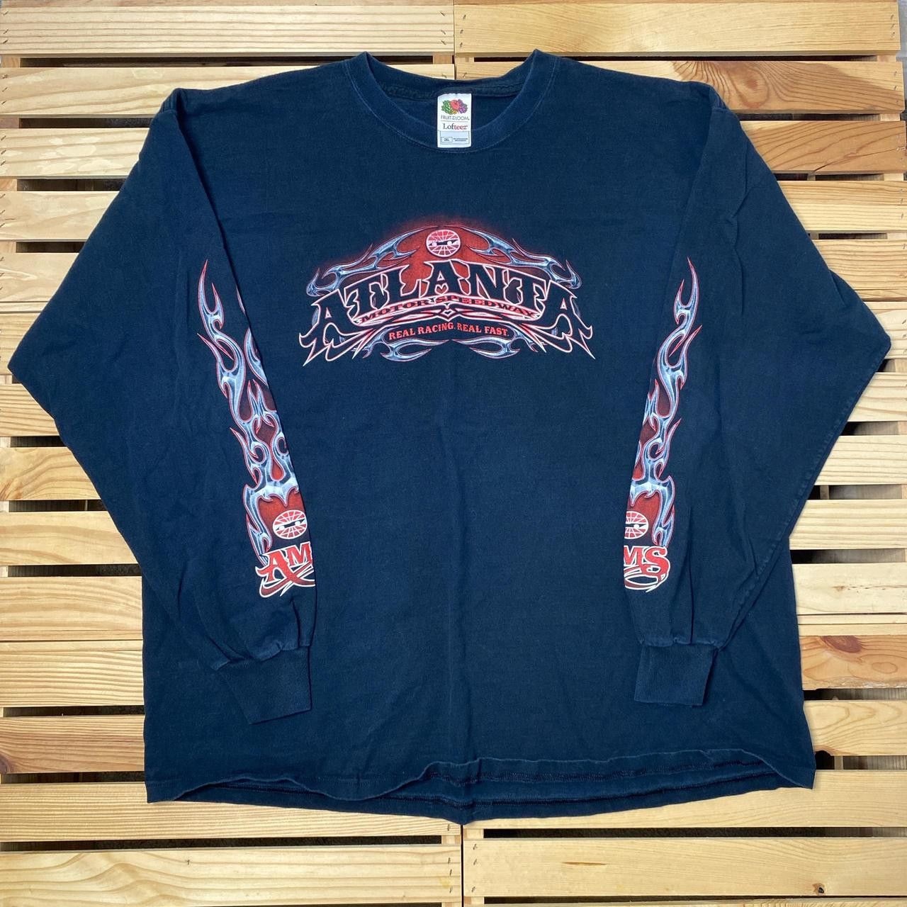 Fruit Of The Loom Vintage NASCAR Black Racing Tee with Flame Sleeves Size 2XL Size US XXL / EU 58 / 5 - 2 Thumbnail
