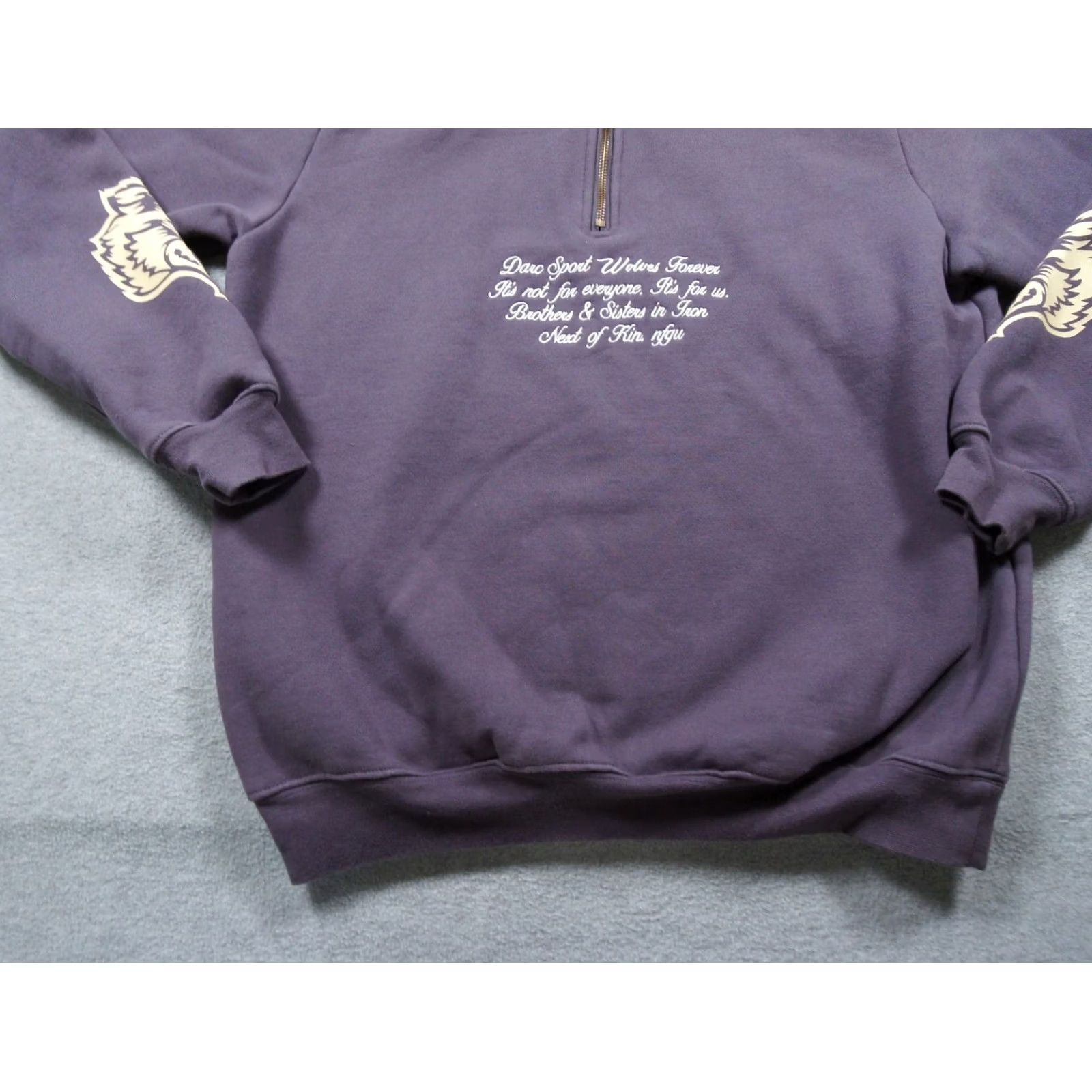 Darc Sport Darc Sport Sweatshirt Adult XS Oversized Purple 1/4 Zip Pullover Wolves Gym Mens Size US XS / EU 42 / 0 - 3 Thumbnail