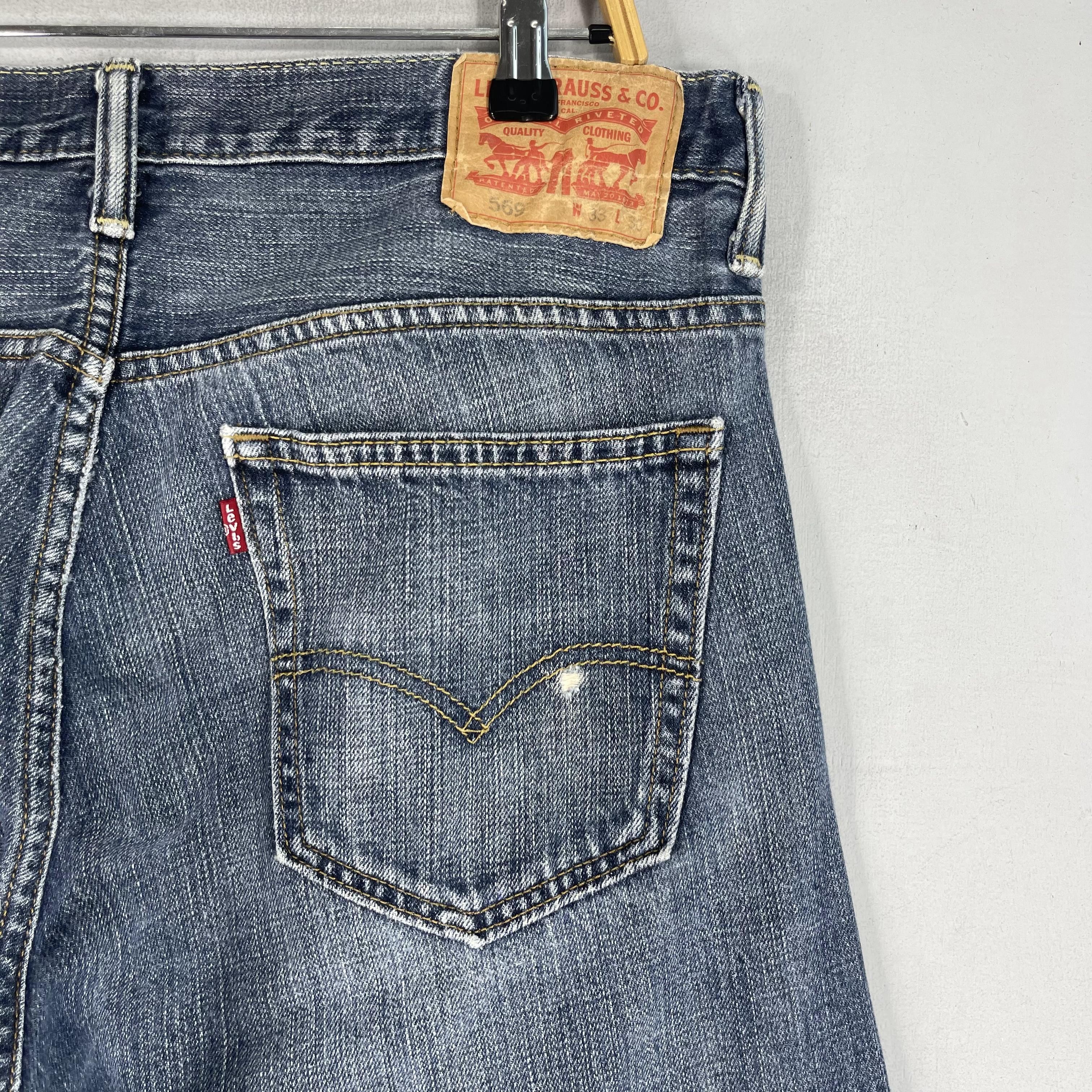 Levi's × Vintage W34 L28 Vintage Levis 569 Loose Straight Distressed Jeans Size US 34 / EU 50 - 9 Thumbnail