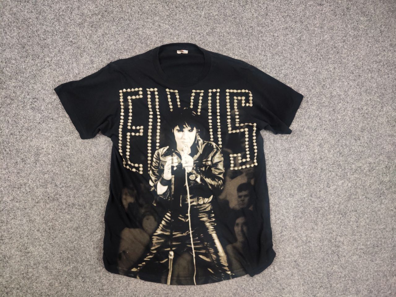 Vintage Vintage Elvis Presley all over print Black Shirt Size US M / EU 48-50 / 2 - 7 Thumbnail