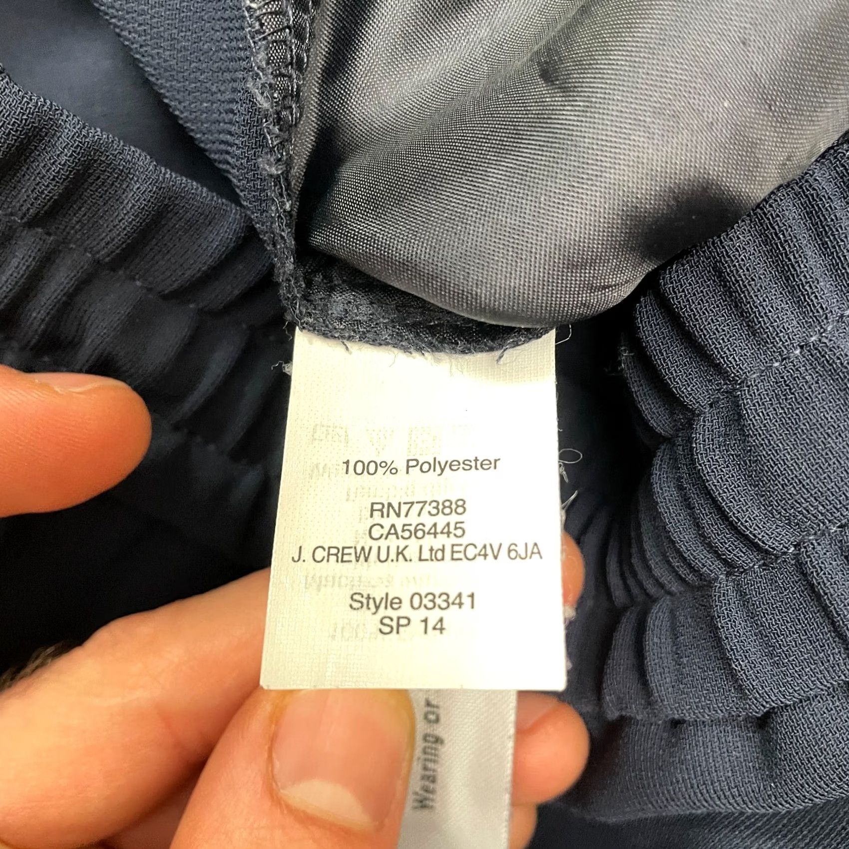 J.Crew J.Crew Drapey Elastic Waist Trouser Ankle Pants Womens 00 Navy Blue Tapered Leg Size 24" / US 00 / IT 34 - 6 Thumbnail