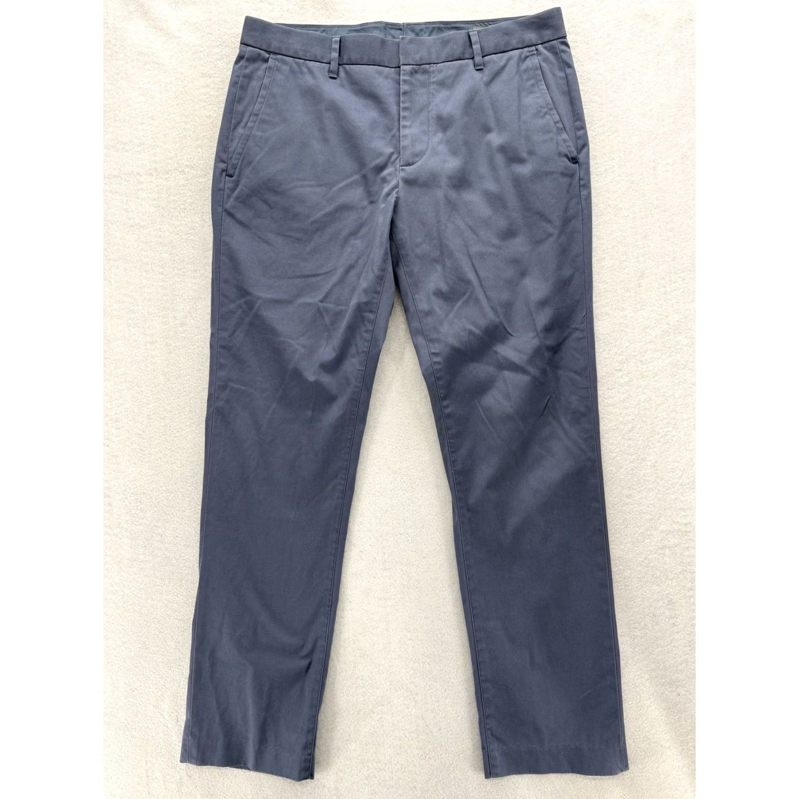 Bonobos Bonobos Chino Pants Mens 33x30 Blue Stretch Flat Front Straight Casual Business Baggy? Size US 33 - 2 Thumbnail