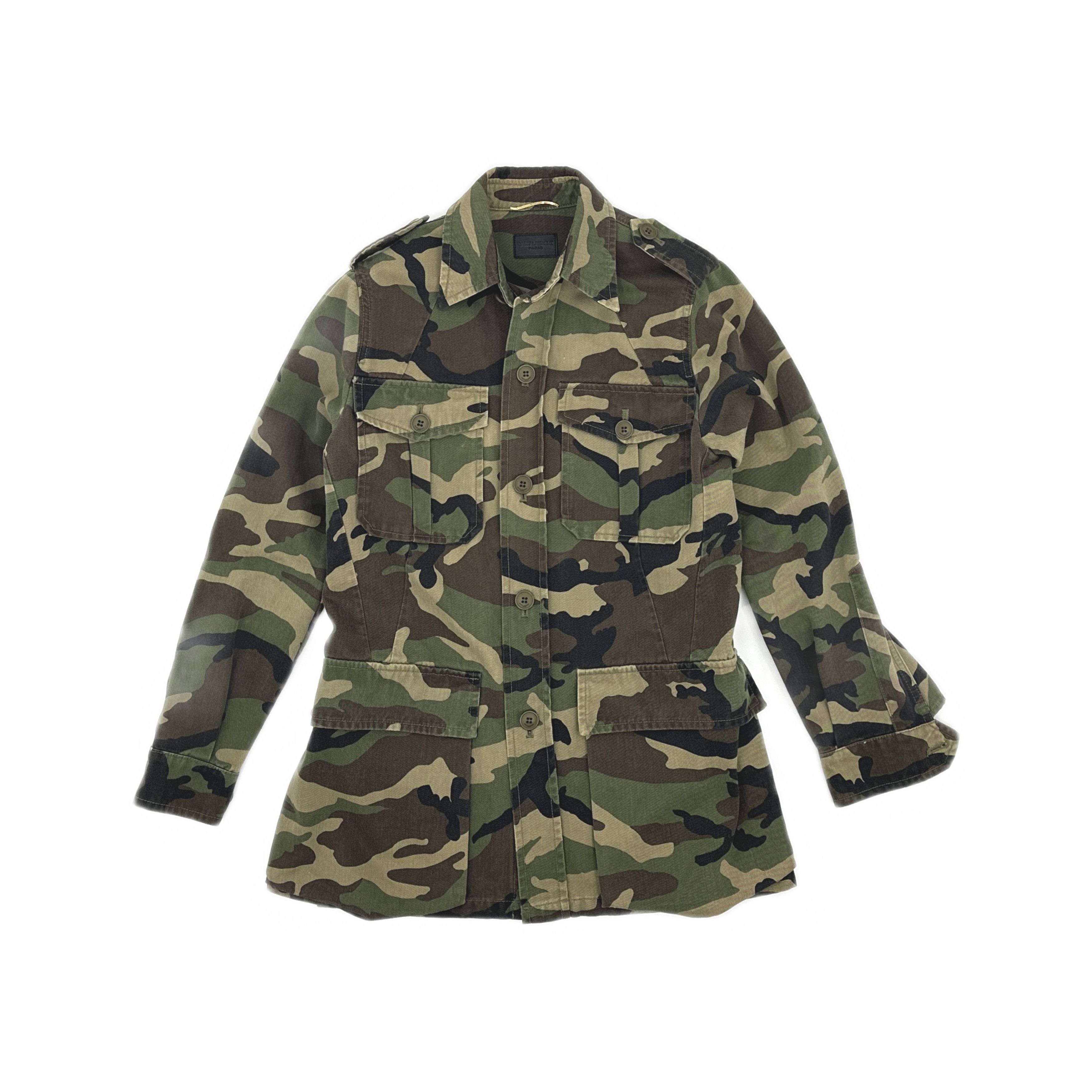 Saint Laurent Paris Saint Laurent Camo Embroidered Light Jacket Size XS Size US XS / EU 42 / 0 - 1 Thumbnail