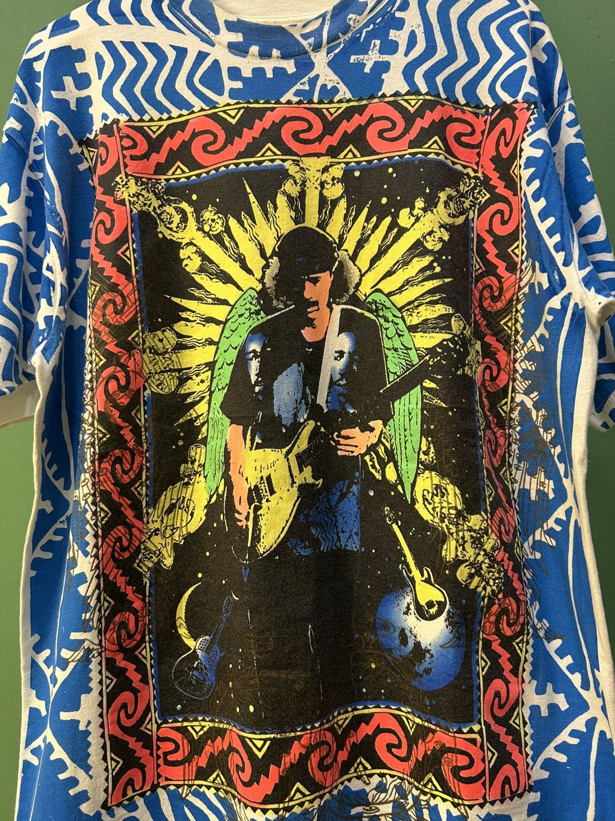 Band Tees Santana World Tour 1994 Heaven Smile All Over Print Vintage Size US XL / EU 56 / 4 - 2 Thumbnail