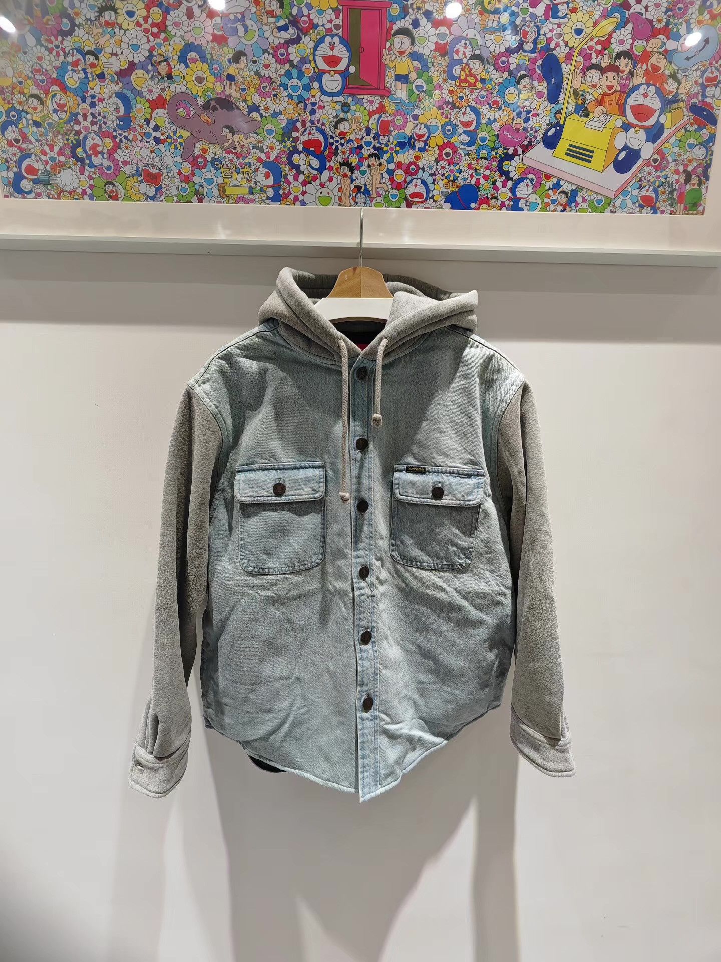 Supreme Supreme 22FW Fleece Hooded Denim Shirt Q15 Size US S / EU 44-46 / 1 - 1 Thumbnail