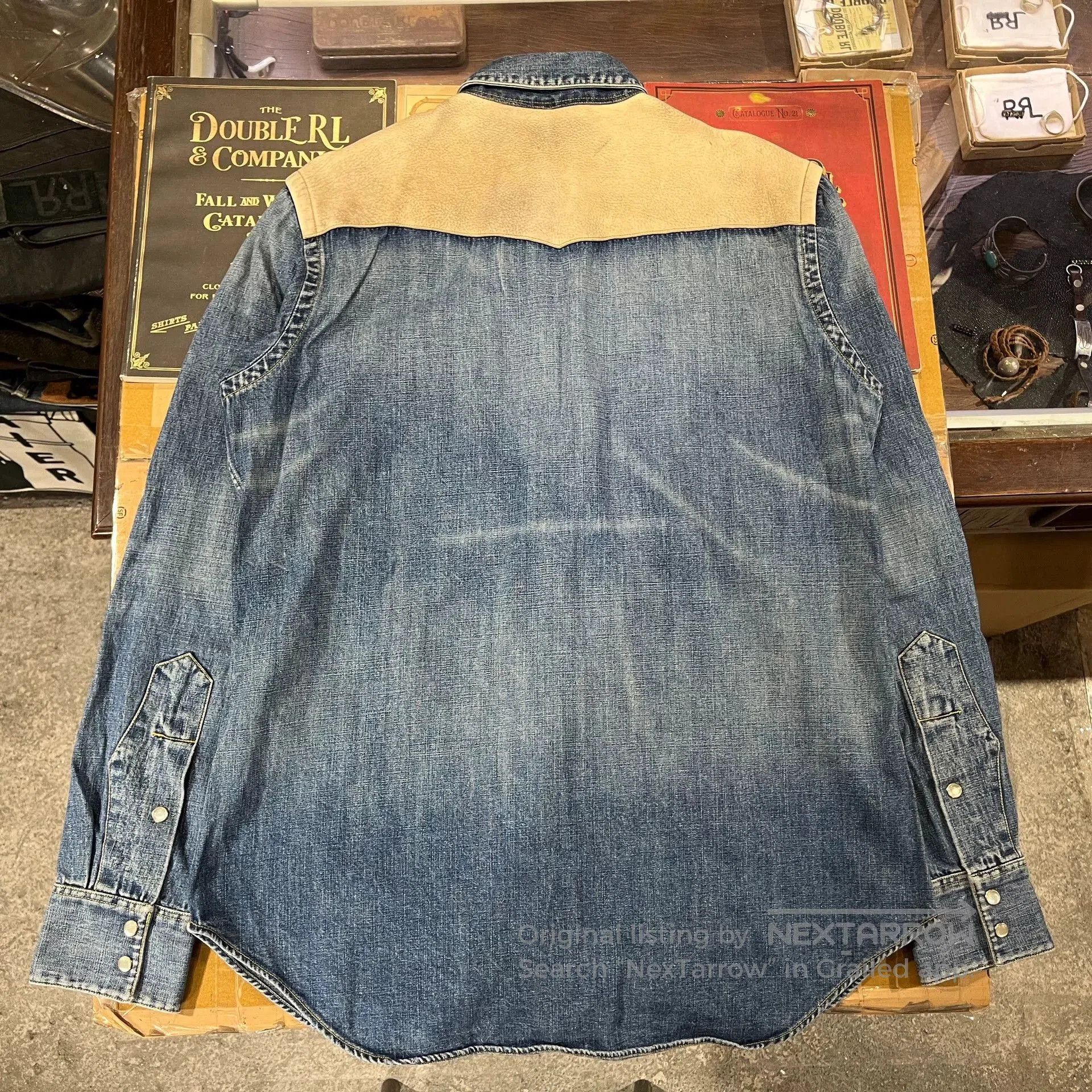 RRL Ralph Lauren RRL Western Denim Shirt by Ralph Lauren. Size US M / EU 48-50 / 2 - 3 Thumbnail