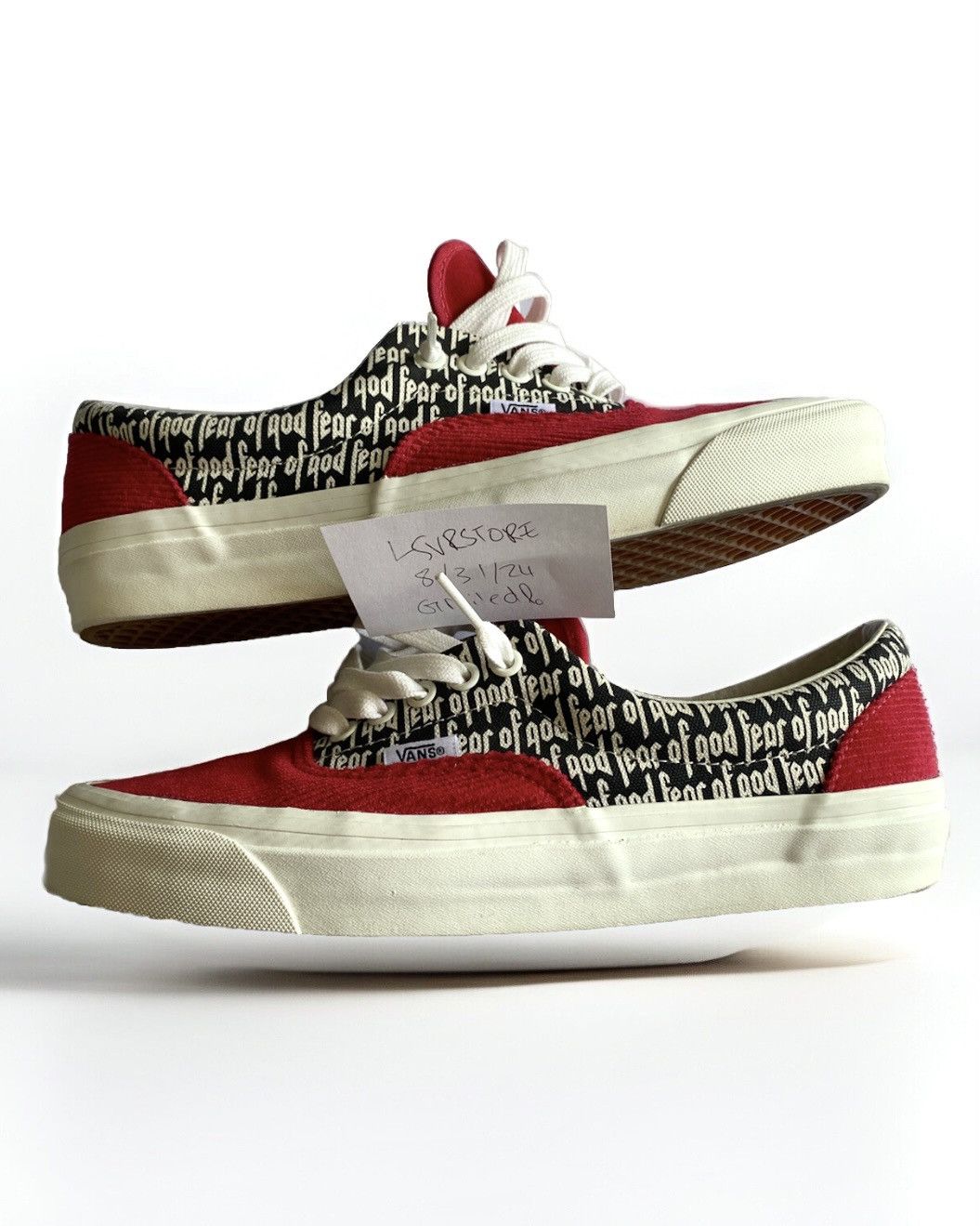 Fear of God × Vans Fear of God x Vans Era 95 DX Red Corduroy 9.5 - Gently Used Size US 9.5 / EU 42-43 - 6 Thumbnail