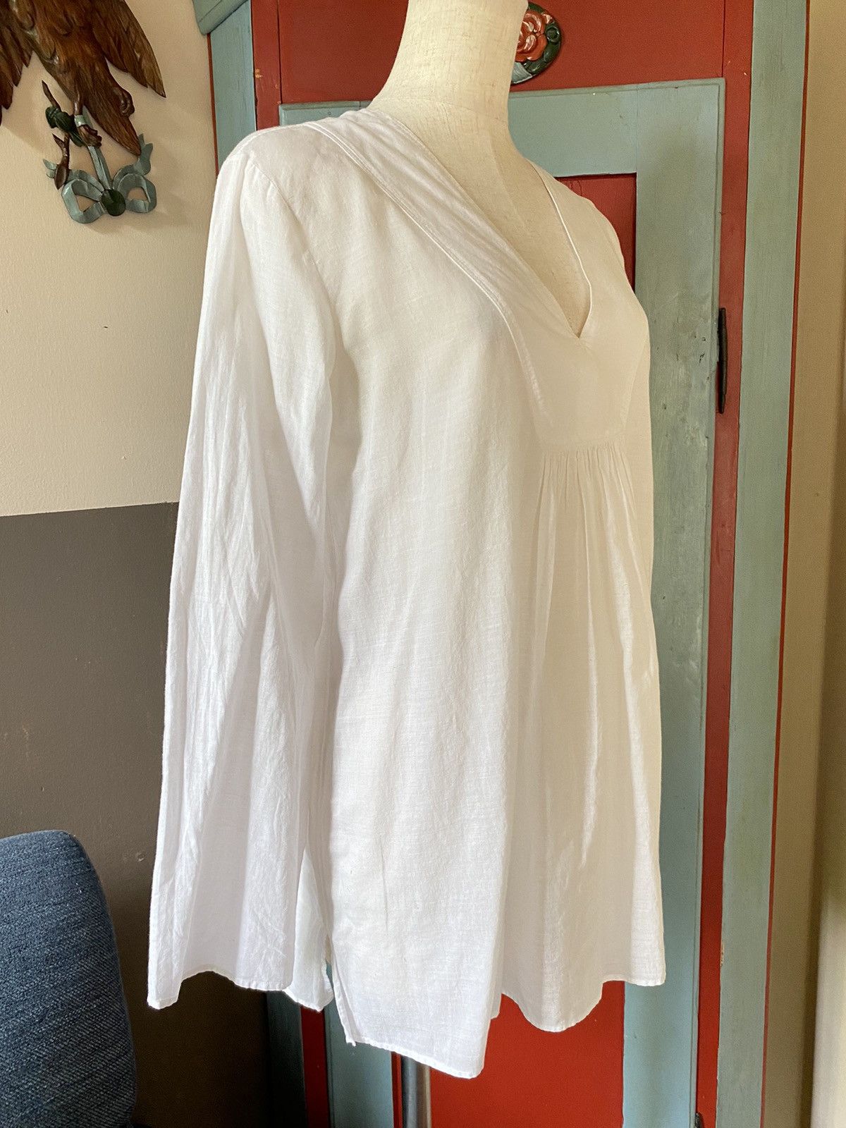45rpm 45 RPM white V-neck blouse Size XS / US 0-2 / IT 36-38 - 12 Thumbnail