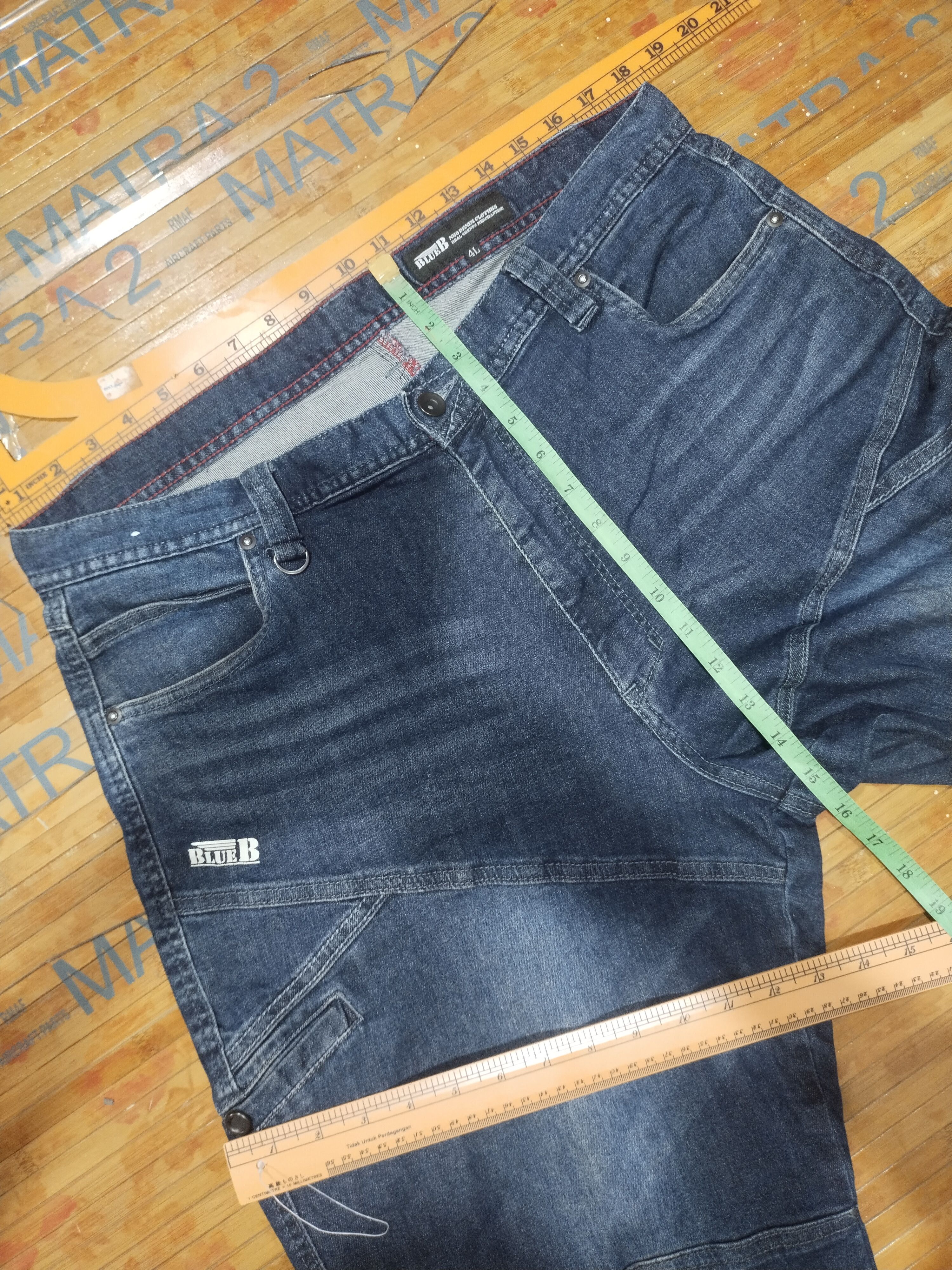 Other Jeans Blue B "Cargo Pants Design""Stretchable Sz 4L 37" Size US 37 - 7 Thumbnail