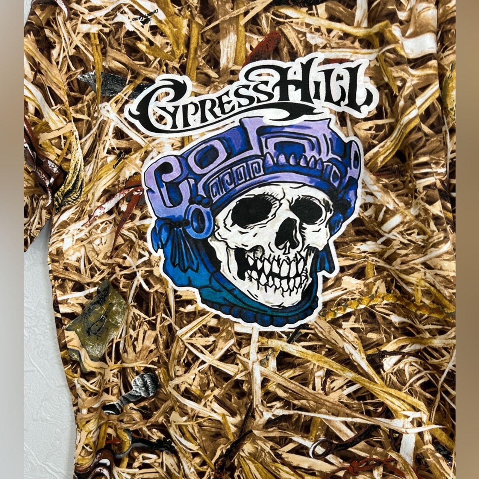 Band Tees Cypress Hill VIP Tour Limited Woodland Camo Skull Shirt XL Size US XL / EU 56 / 4 - 4 Thumbnail