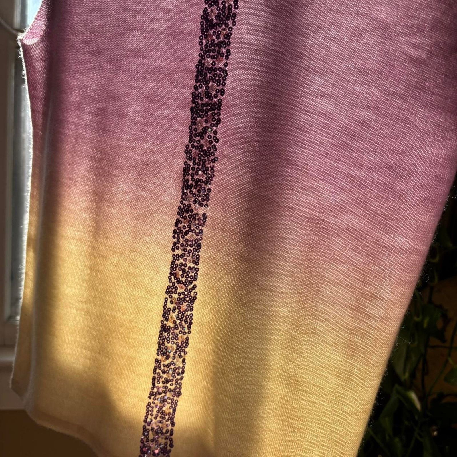 Express Vintage Express Y2K Purple Yellow Cashmere Sequined Sweater Size S / US 4 / IT 40 - 3 Thumbnail