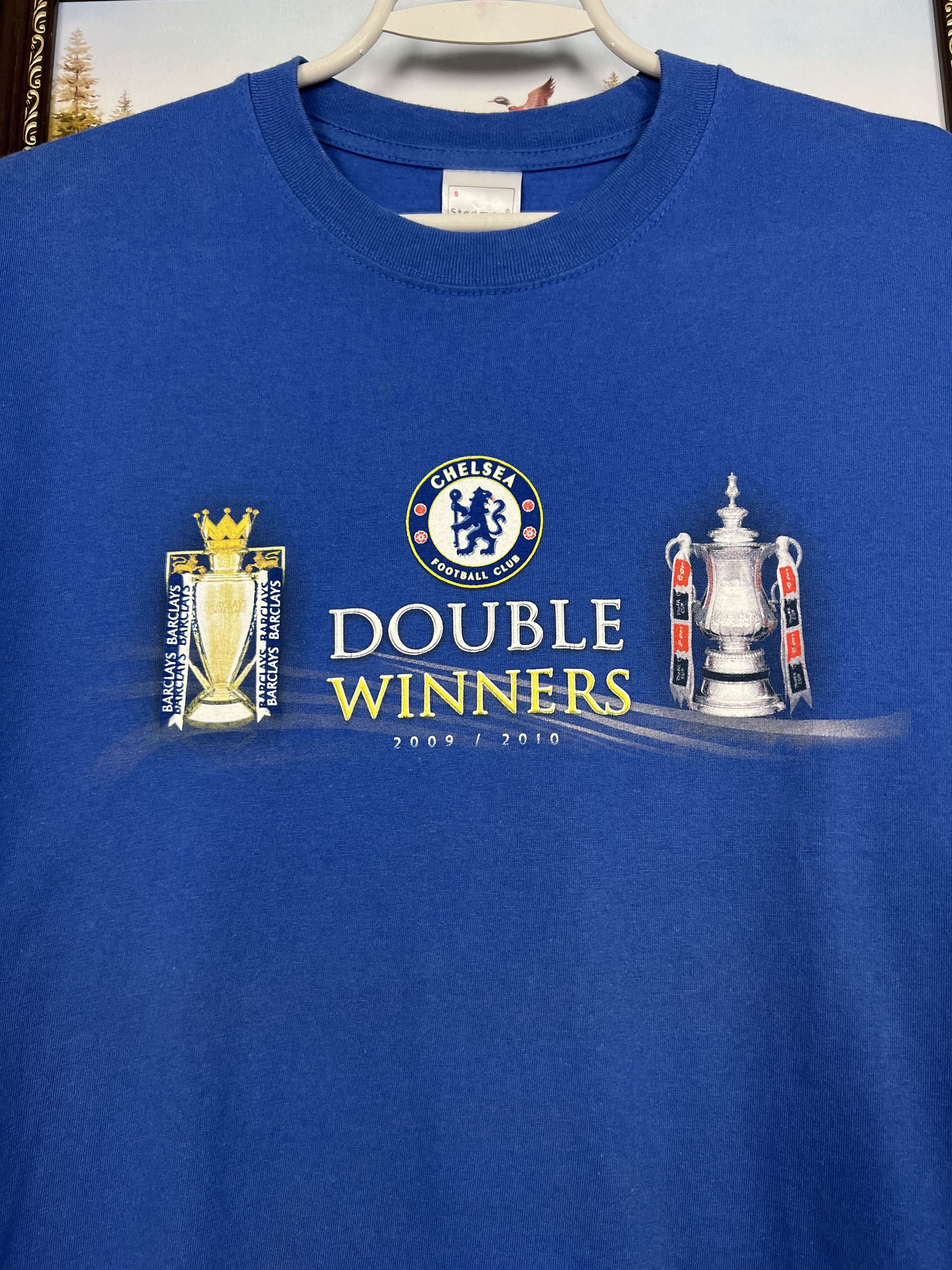 Vintage Chelsea 2009 Double Winners Football Shirt Soccer Tee Size US S / EU 44-46 / 1 - 5 Thumbnail