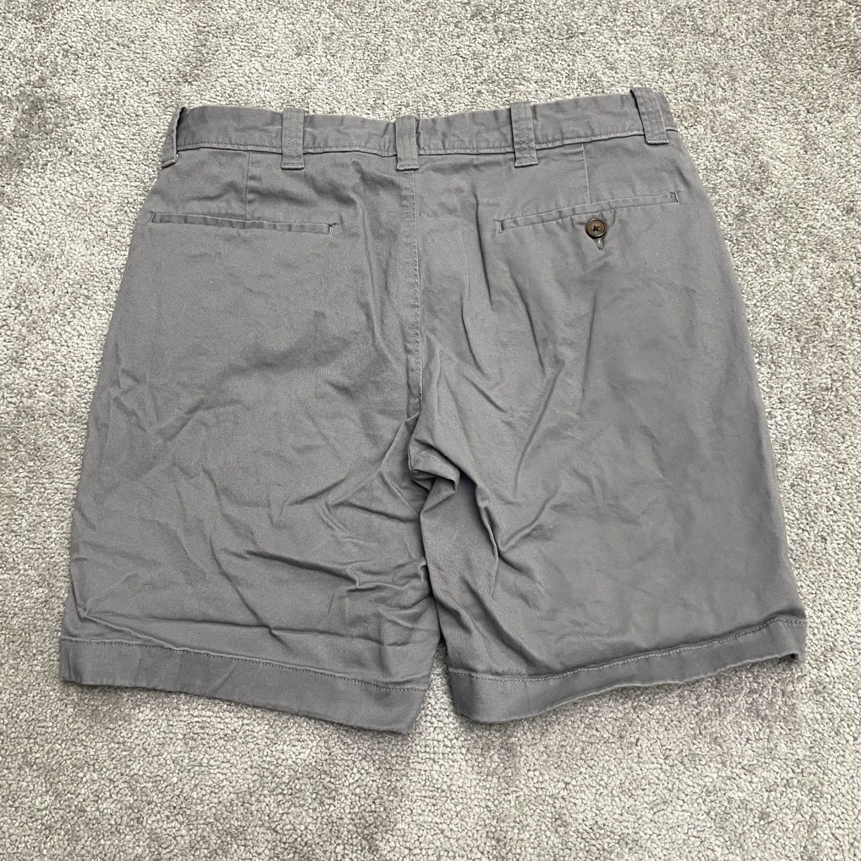 J.Crew J.CREW Chino Shorts Mens 31x9 Gray Cotton Flat Front Pockets Casual Outdoor Shirt Size US 31 - 2 Thumbnail