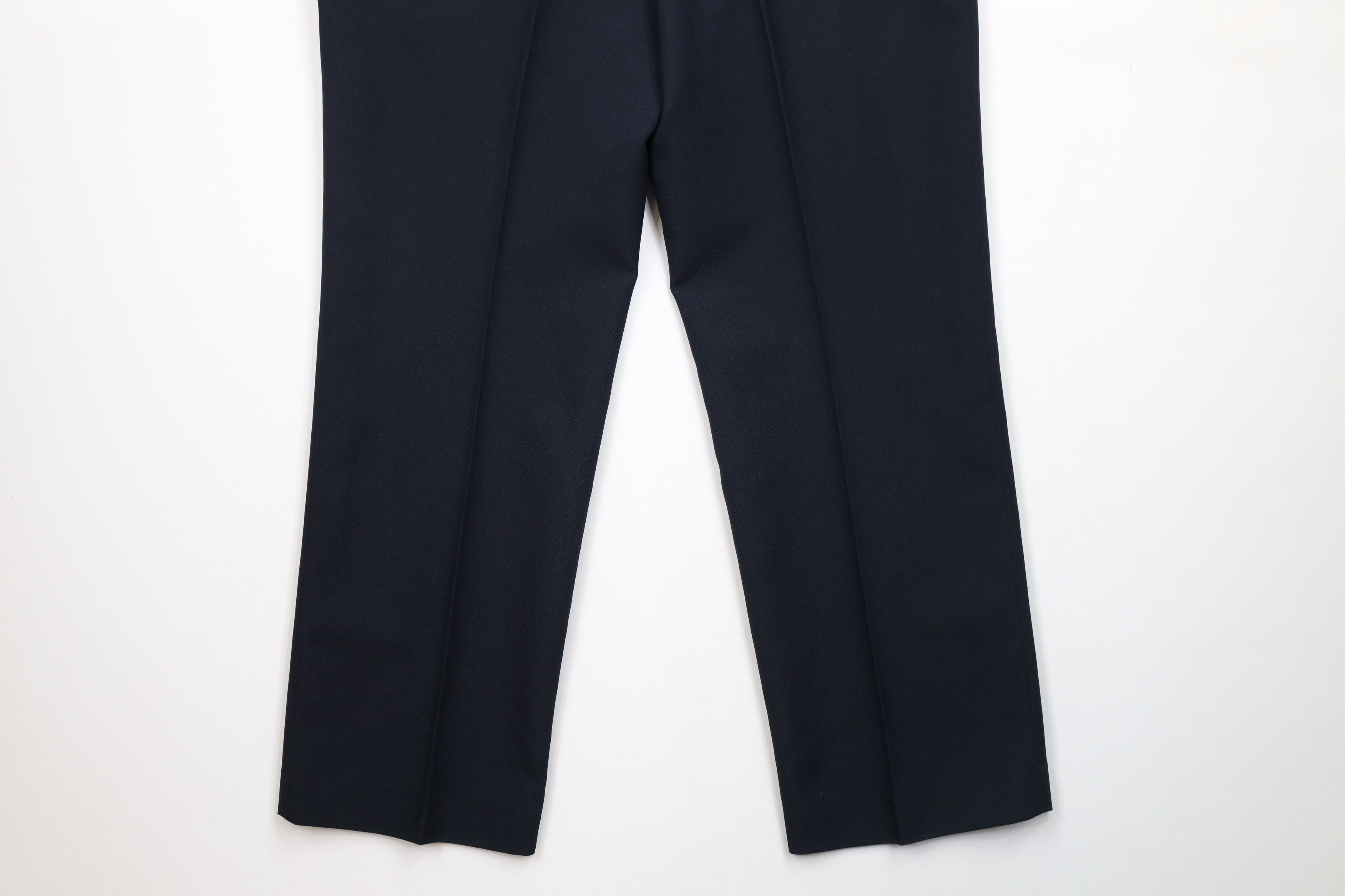 Vintage Vintage 70s Streetwear Wide Leg Chino Pants Navy Blue USA Size US 36 / EU 52 - 11 Thumbnail