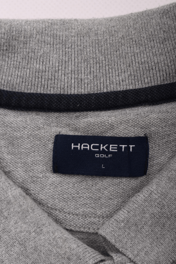 Hackett Hackett Golf Polo Shirt Grey Contrast Sleeves Size L Size US L / EU 52-54 / 3 - 3 Thumbnail