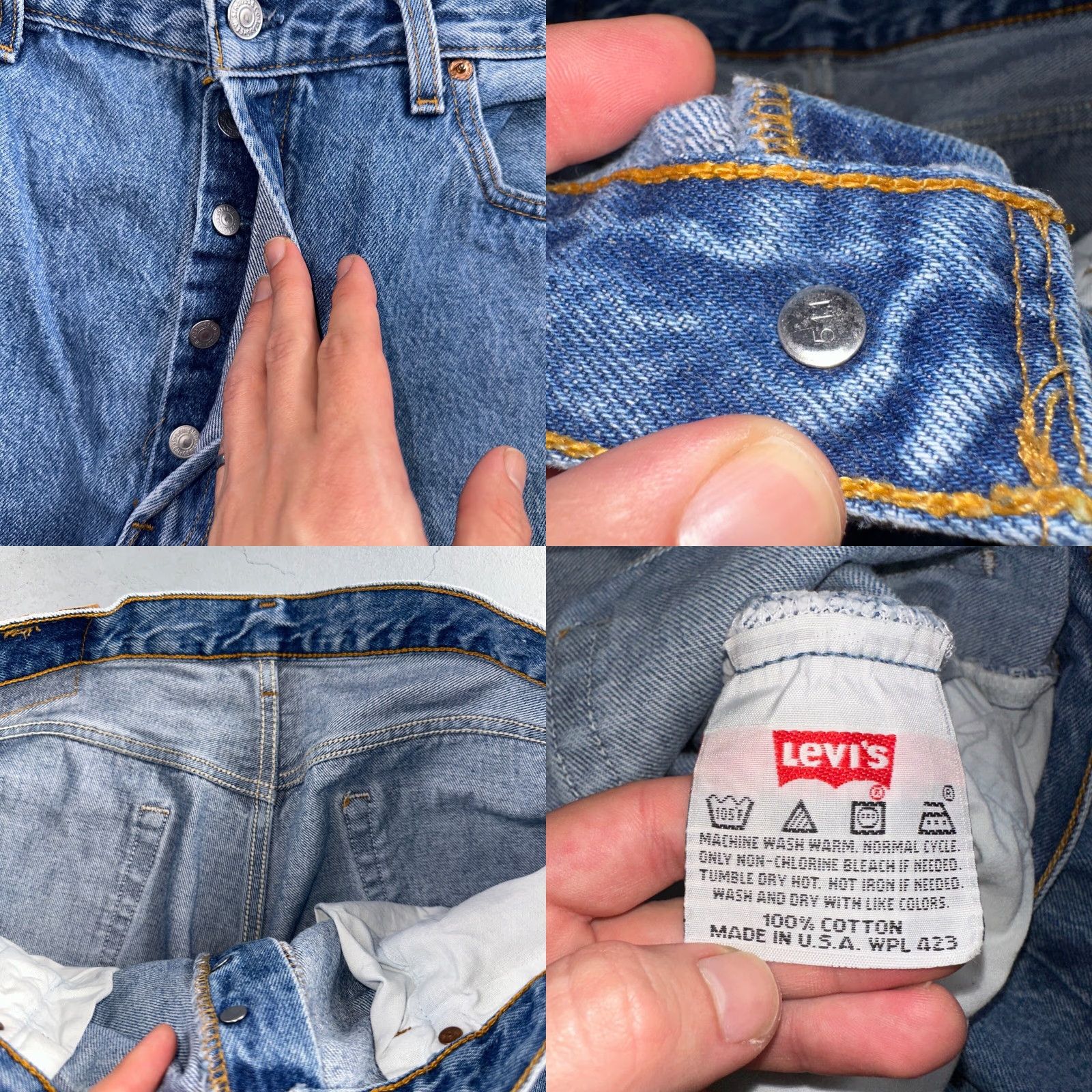 Levi's Levi's 501 Jeans Vintage 90s USA Straight Leg Blue 36x30 Regular Men Size US 36 / EU 52 - 8 Thumbnail
