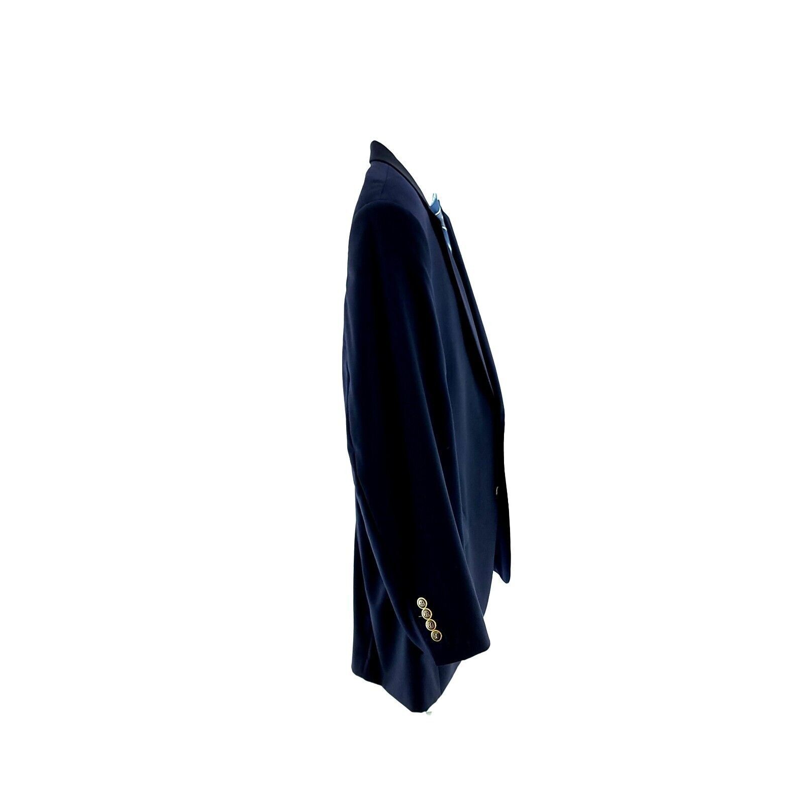 Joseph & Feiss Joseph & Feiss Gold Classic Fit Wool Blue 2 Button Blazer Me Size 50R - 7 Thumbnail