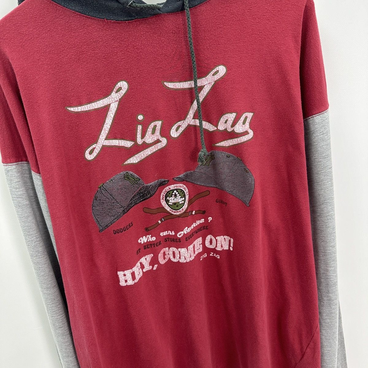 Vintage Vintage 90s Zig Zag Dodgers Giant Hey Come on longsleev y2k Size US XL / EU 56 / 4 - 4 Thumbnail