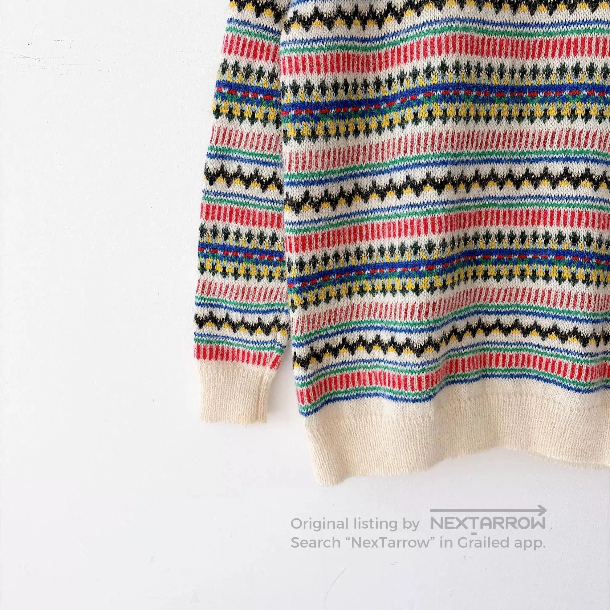 Saint Laurent Paris Saint Laurent Cream Striped Cardigan. Size M / US 6-8 / IT 42-44 - 6 Thumbnail