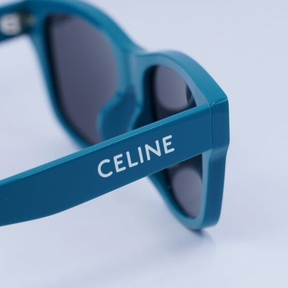 Celine New Celine CL40249U 87A Sunglasses - Neon Turquoise Frame Size ONE SIZE - 8 Thumbnail