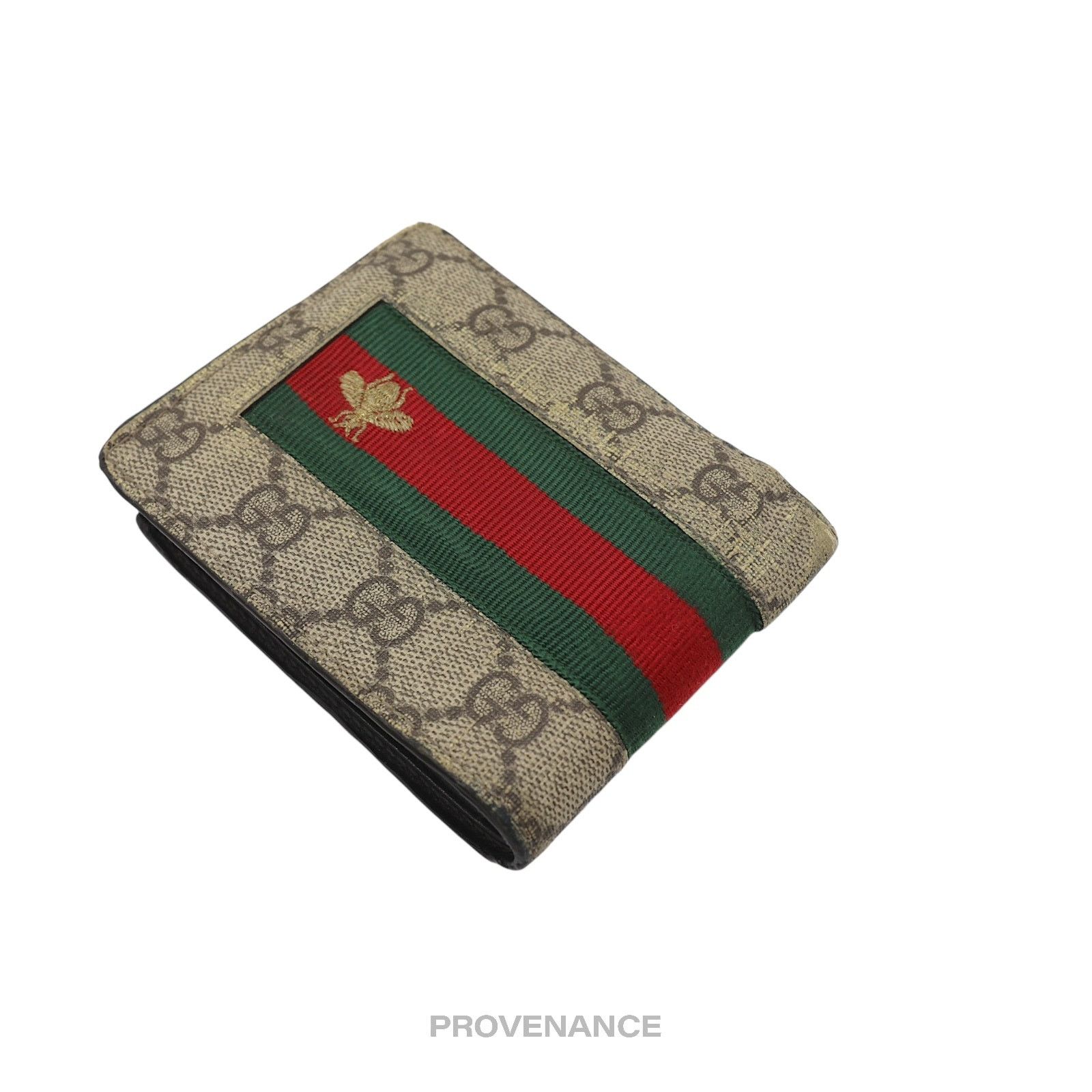Gucci 🔴 Gucci GG Supreme Bifold Wallet - Signature Web Bee Size ONE SIZE - 4 Thumbnail