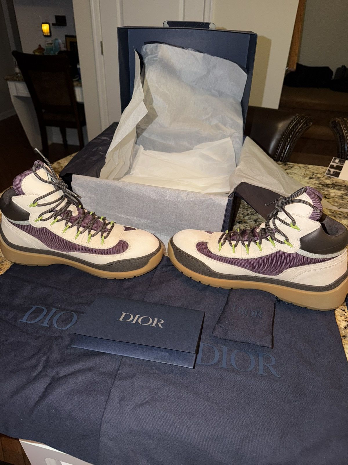 Dior Dior Dean Ankle Boot ‘Beige/Burgundy’ Size US 10.5 / EU 43-44 - 9 Thumbnail