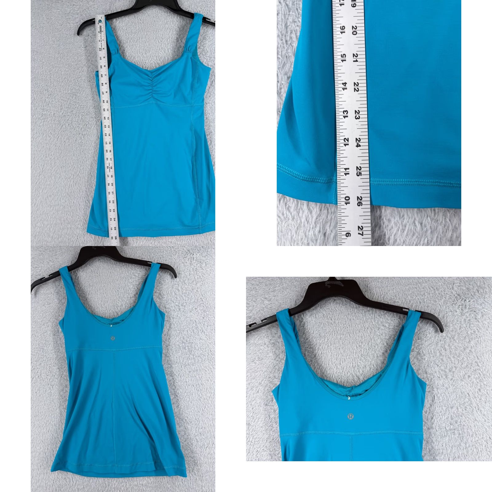 Lululemon Lululemon Shirt Women 2 Blue Aria II Tank Built In Bra Gym Yoga Run Casual Shirt Women Size XS / US 0-2 / IT 36-38 - 8 Thumbnail