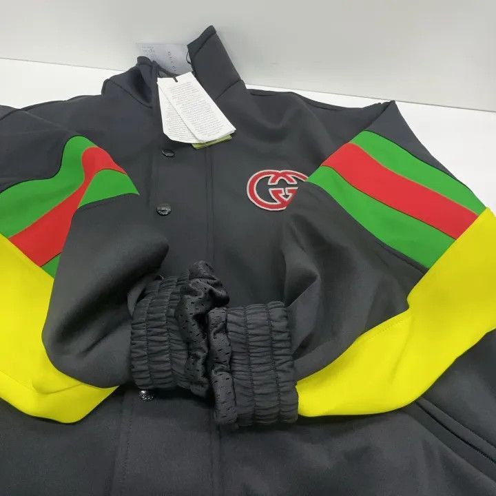 Gucci Gucci Gucci Logo Print Stripe Jacket for Men -2506 Size US XS / EU 42 / 0 - 8 Thumbnail